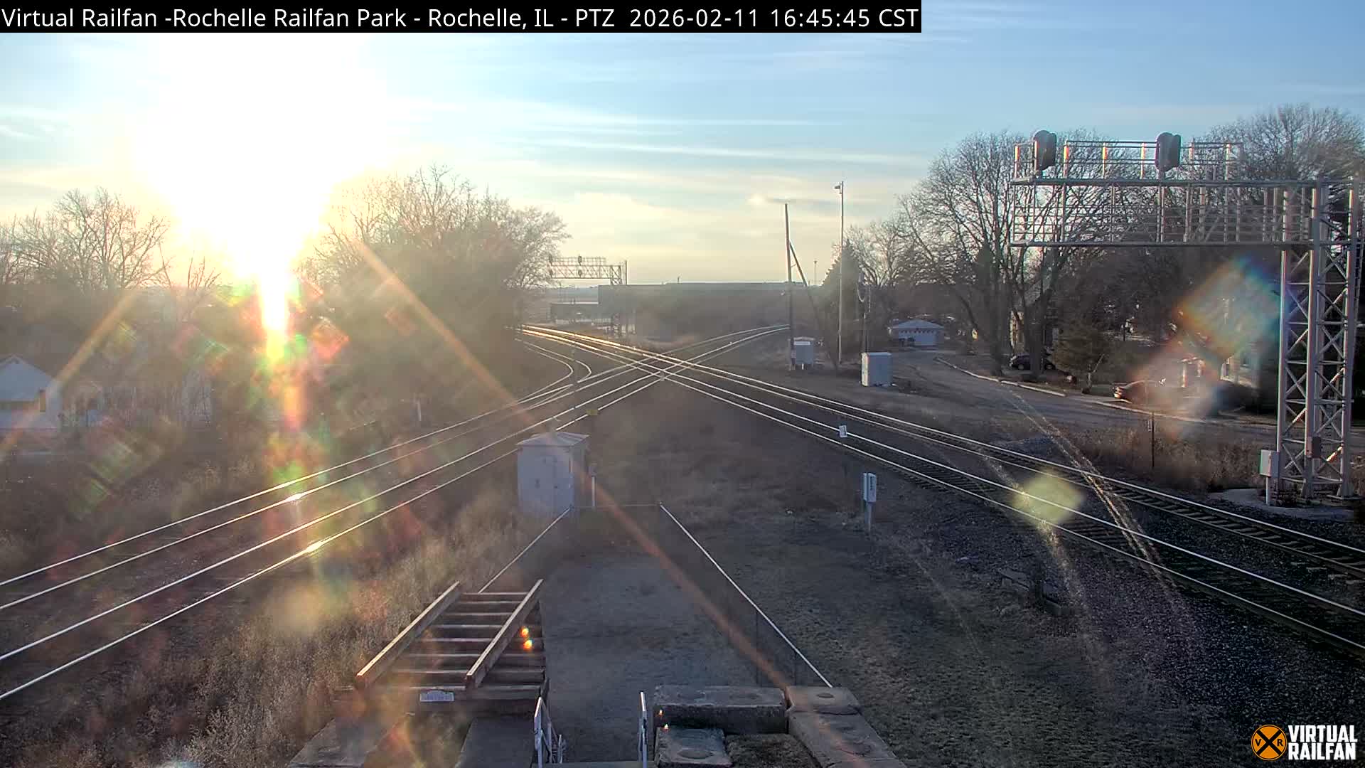 Rochelle Railfan Park Railroad Junction Live Cam - Rochelle, Ogle, Illinois, USA 