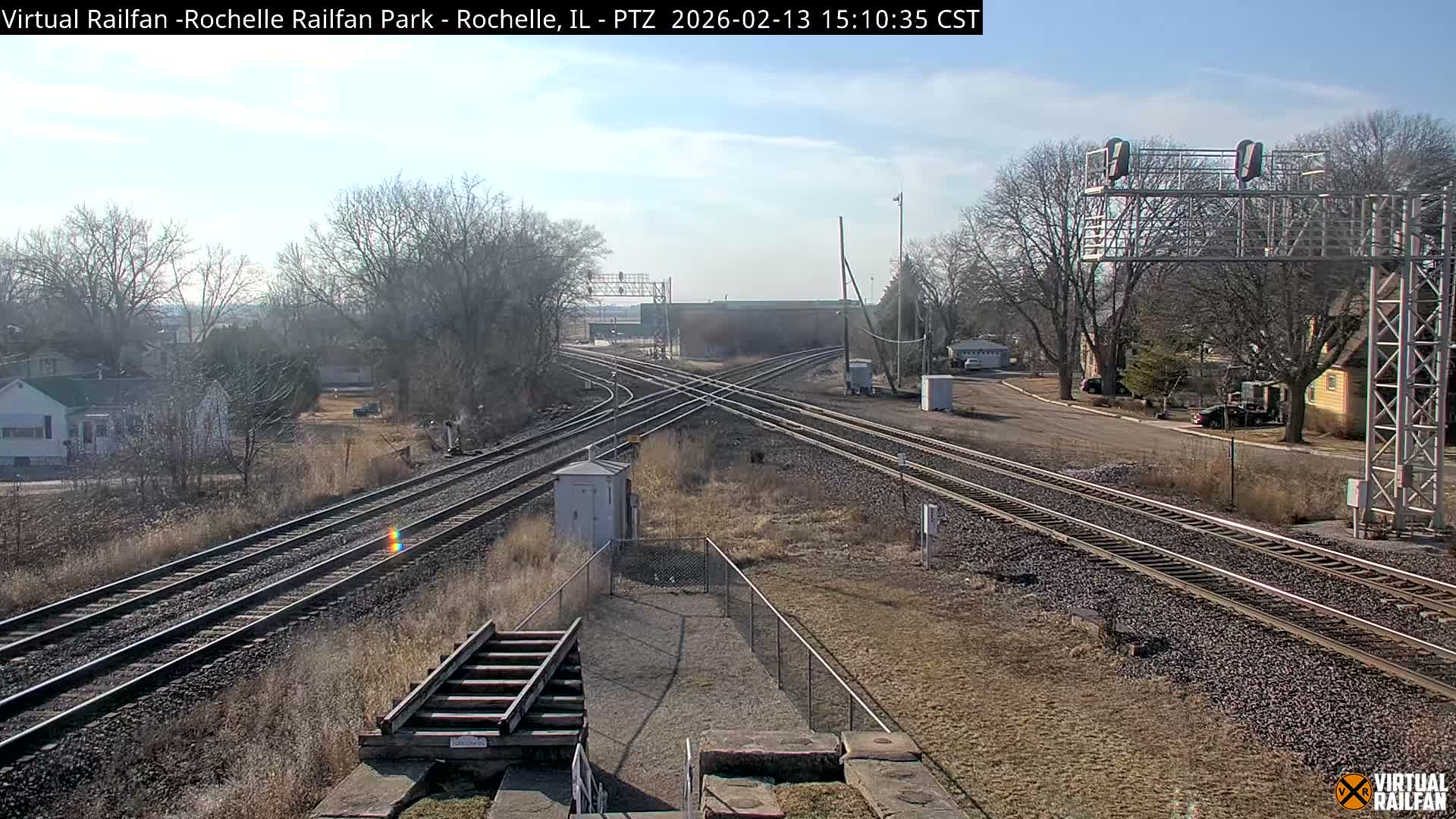 Rochelle Railfan Park Railroad Junction Live Cam - Rochelle, Ogle, Illinois, USA 