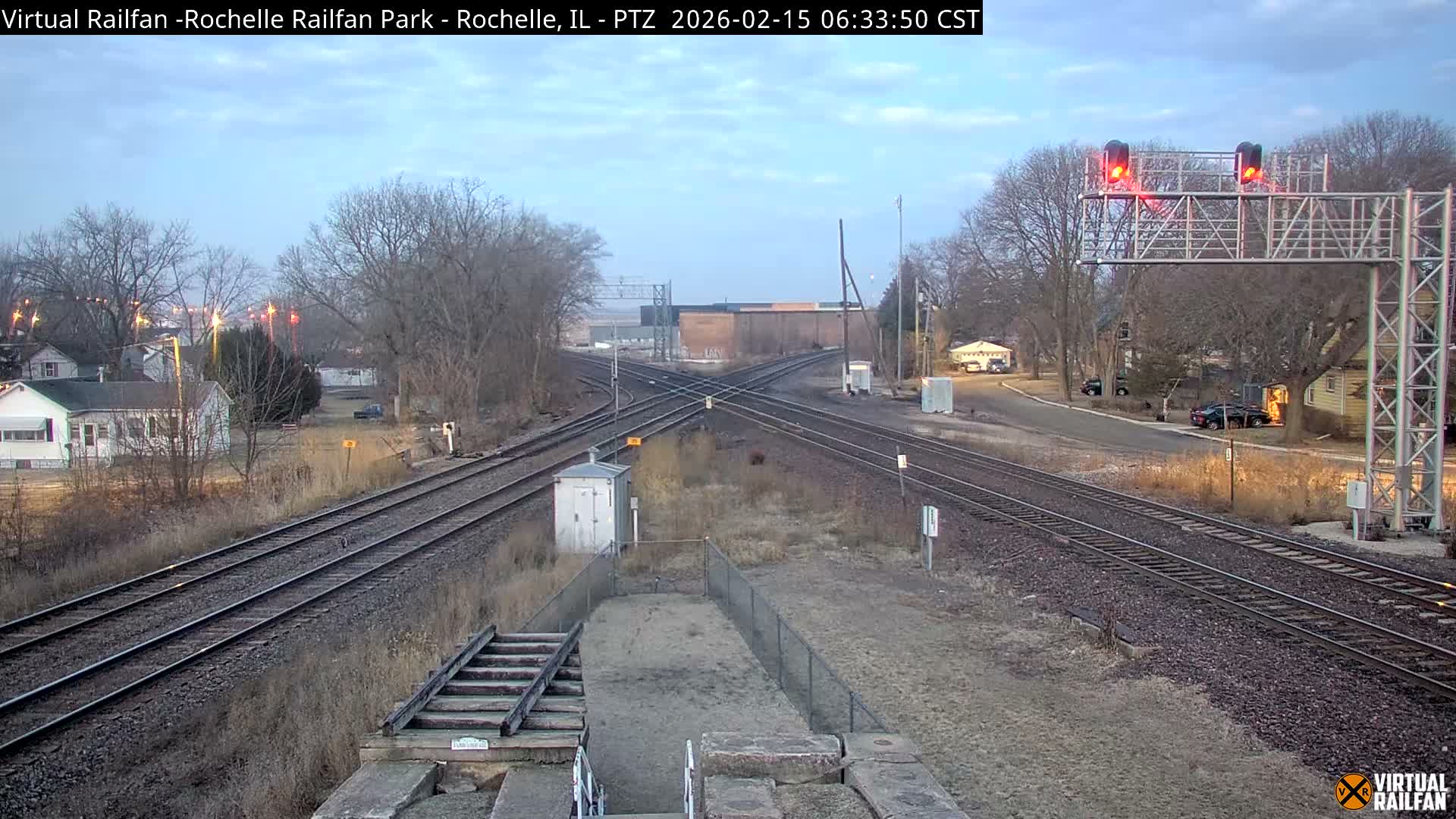 Rochelle Railfan Park Railroad Junction Live Cam - Rochelle, Ogle, Illinois, USA 