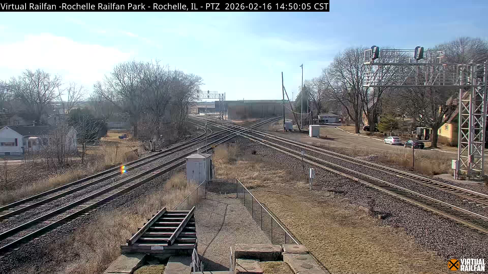 Rochelle Railfan Park Railroad Junction Live Cam - Rochelle, Ogle, Illinois, USA 