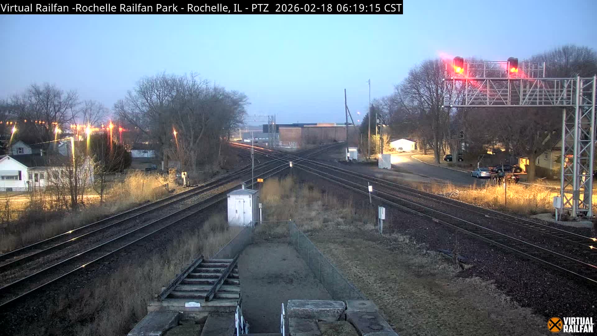 Rochelle Railfan Park Railroad Junction Live Cam - Rochelle, Ogle, Illinois, USA 