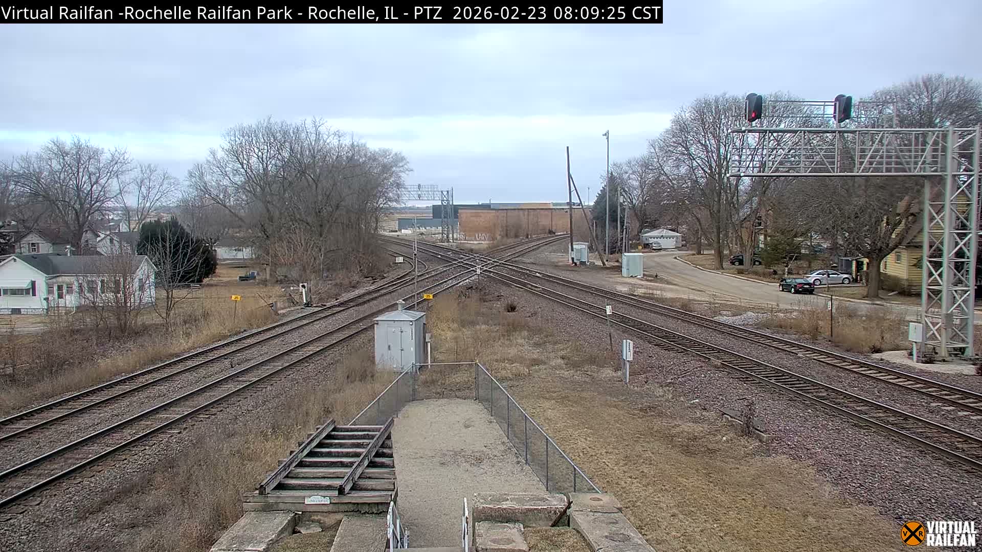 Rochelle Railfan Park Railroad Junction Live Cam - Rochelle, Ogle, Illinois, USA 