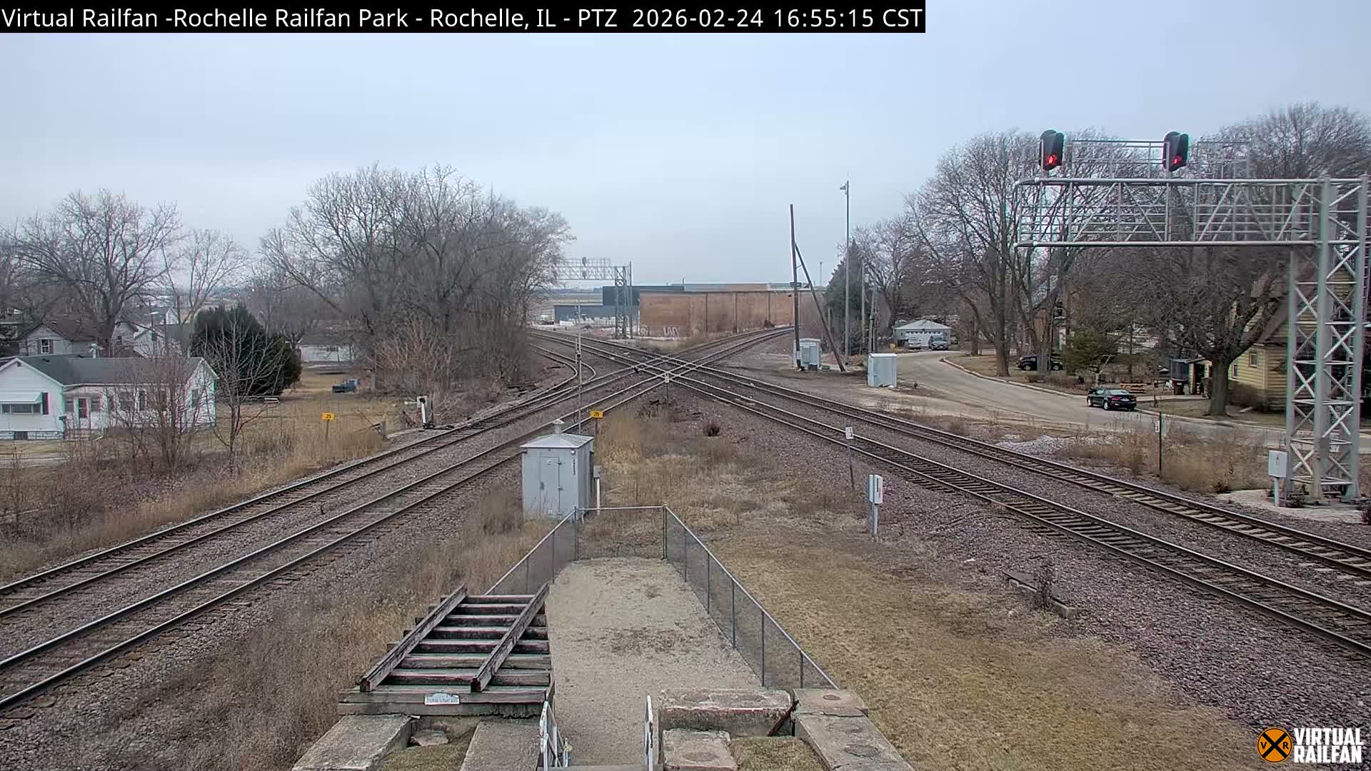 Rochelle Railfan Park Railroad Junction Live Cam - Rochelle, Ogle, Illinois, USA 