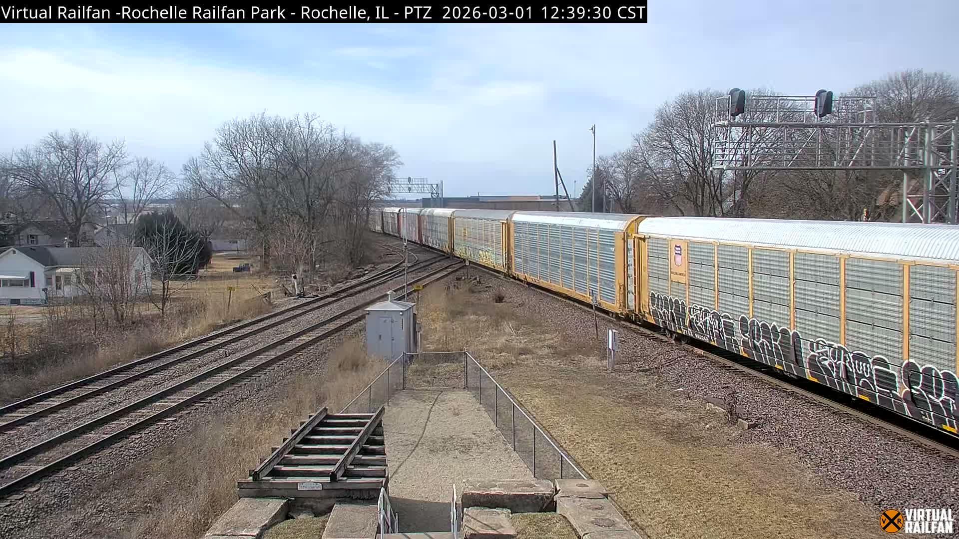 Rochelle Railfan Park Railroad Junction Live Cam - Rochelle, Ogle, Illinois, USA 