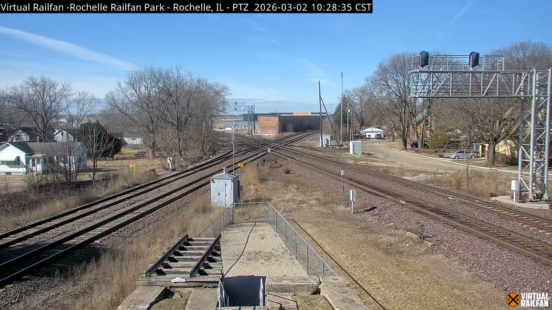 Rochelle Railfan Park Railroad Junction Live Cam - Rochelle, Ogle, Illinois, USA 