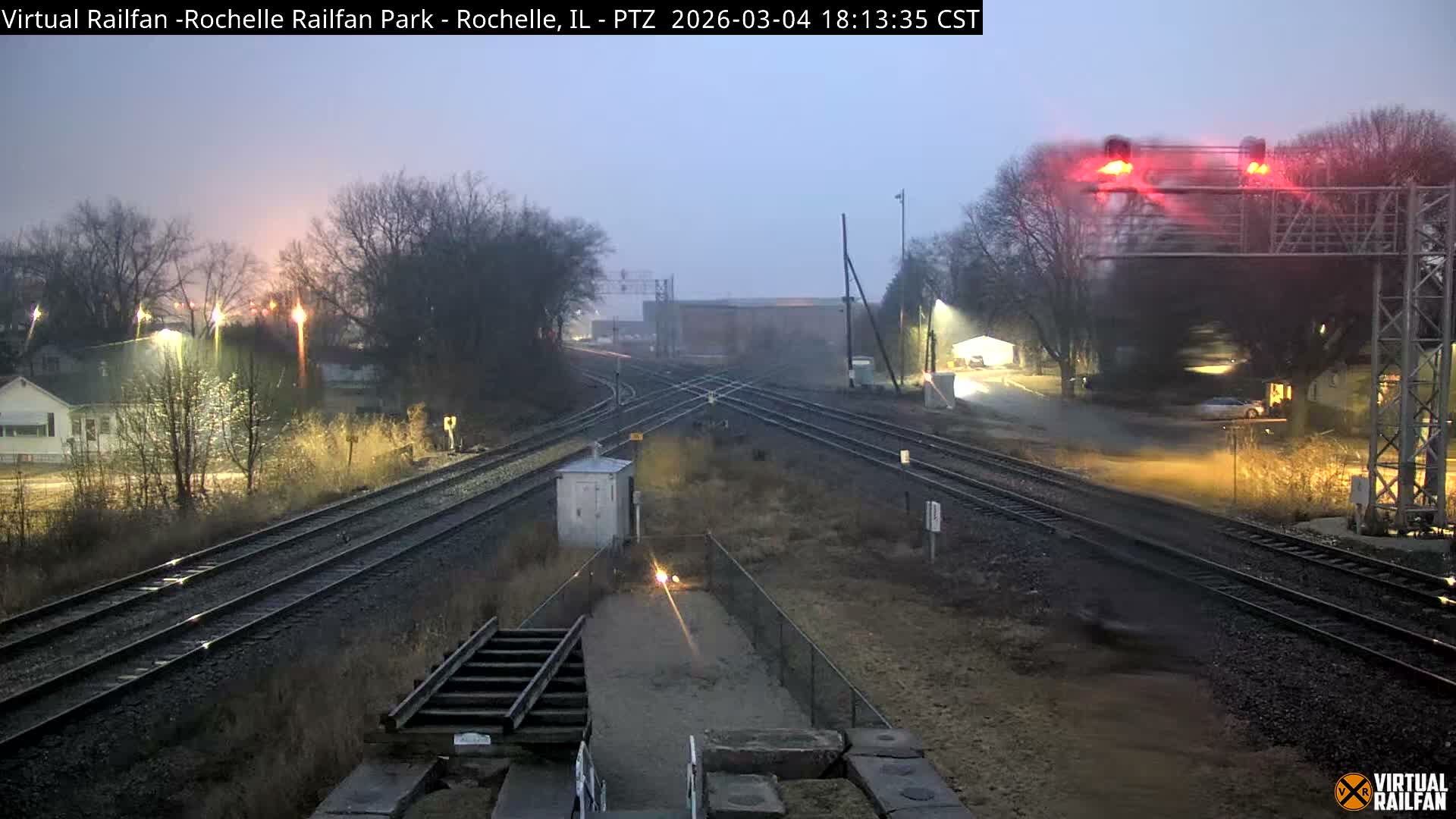 Rochelle Railfan Park Railroad Junction Live Cam - Rochelle, Ogle, Illinois, USA 