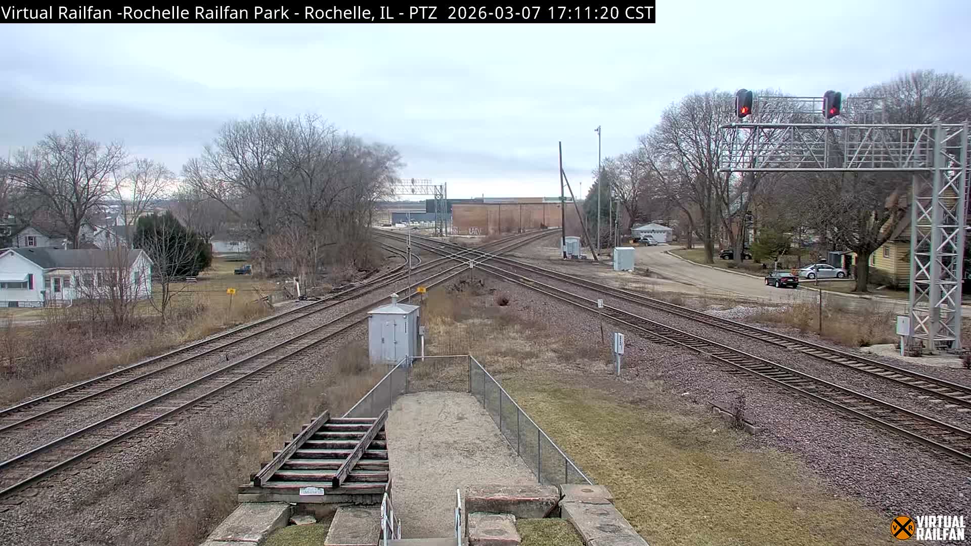 Rochelle Railfan Park Railroad Junction Live Cam - Rochelle, Ogle, Illinois, USA 