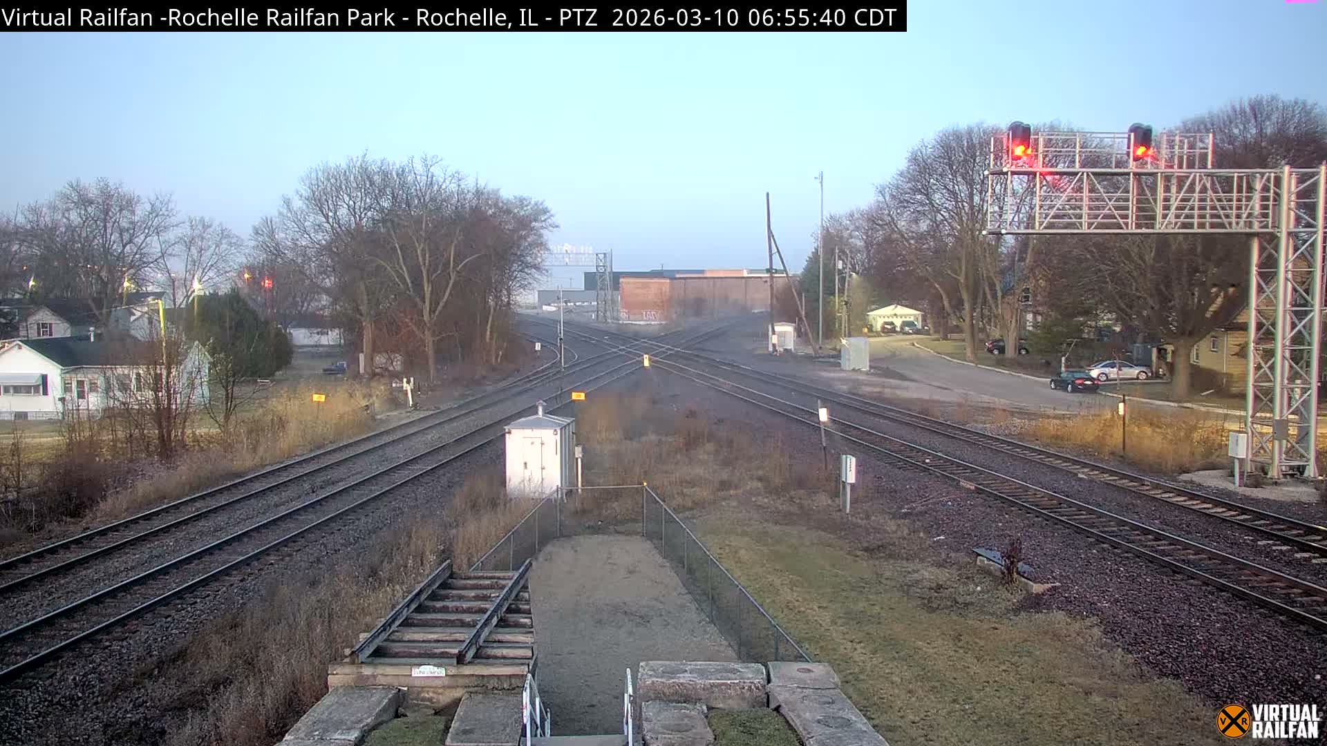 Rochelle Railfan Park Railroad Junction Live Cam - Rochelle, Ogle, Illinois, USA 