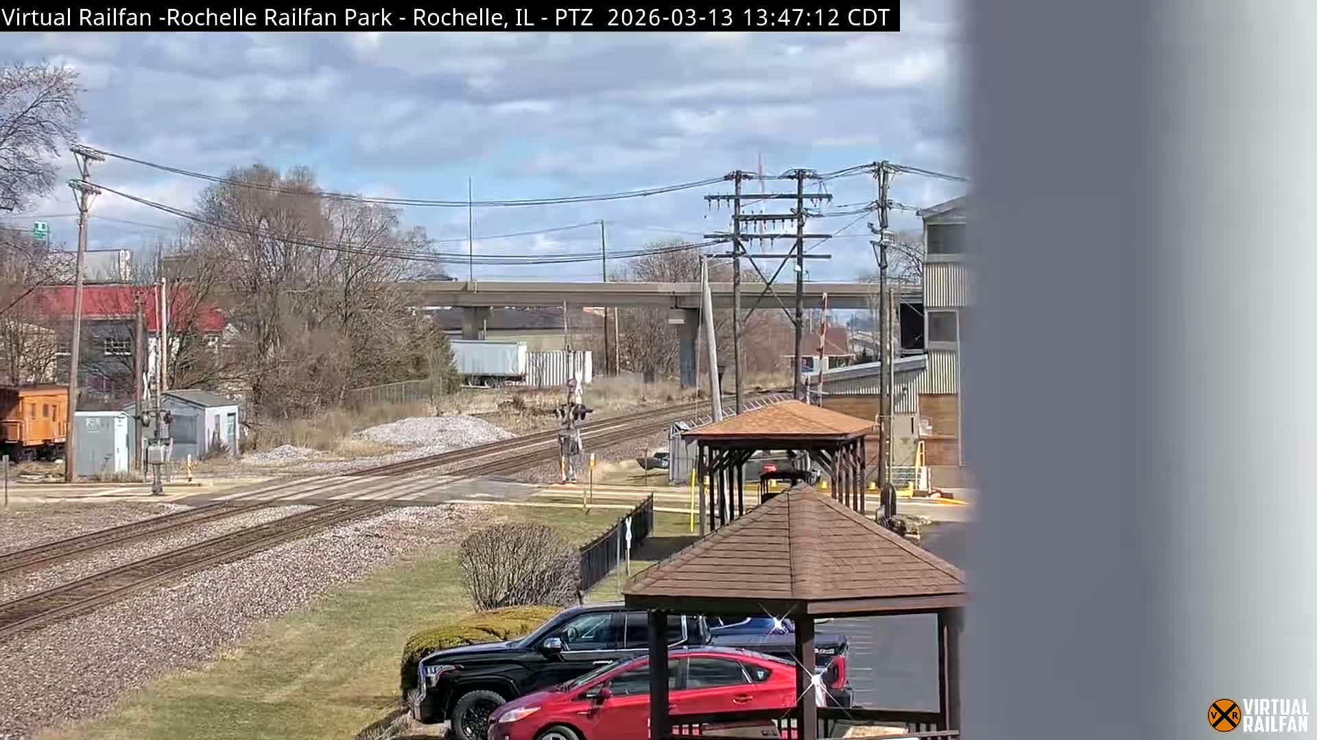 Rochelle Railfan Park Railroad Junction Live Cam - Rochelle, Ogle, Illinois, USA 