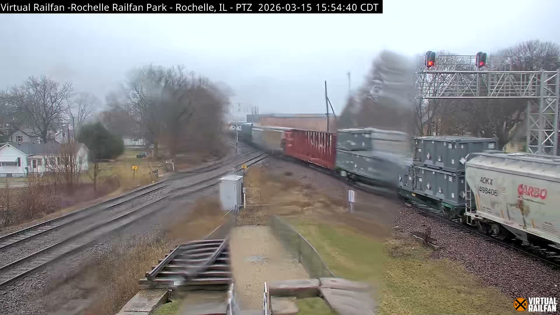 Rochelle Railfan Park Railroad Junction Live Cam - Rochelle, Ogle, Illinois, USA 