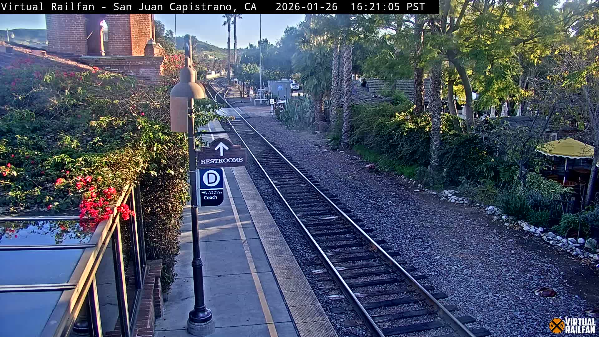 San Juan Capistrano Train Station Live Cam - San Juan Capistrano, Orange, California, USA