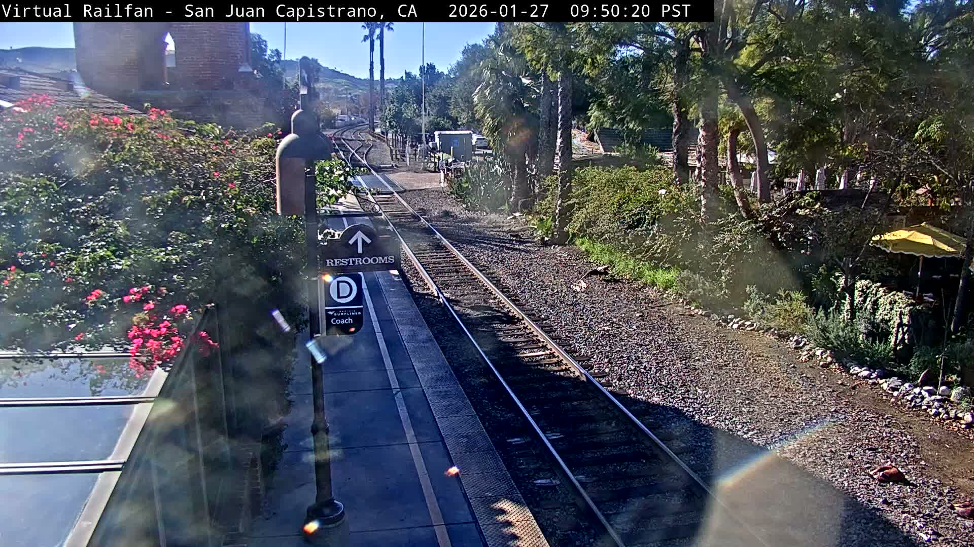 San Juan Capistrano Train Station Live Cam - San Juan Capistrano, Orange, California, USA