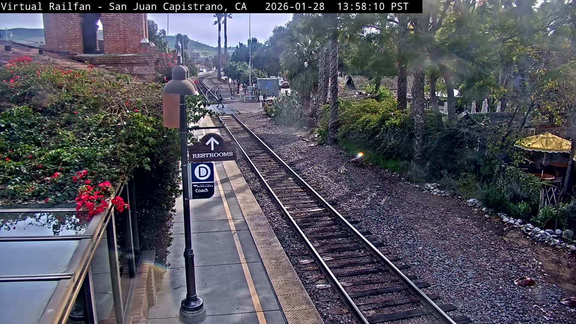 San Juan Capistrano Train Station Live Cam - San Juan Capistrano, Orange, California, USA