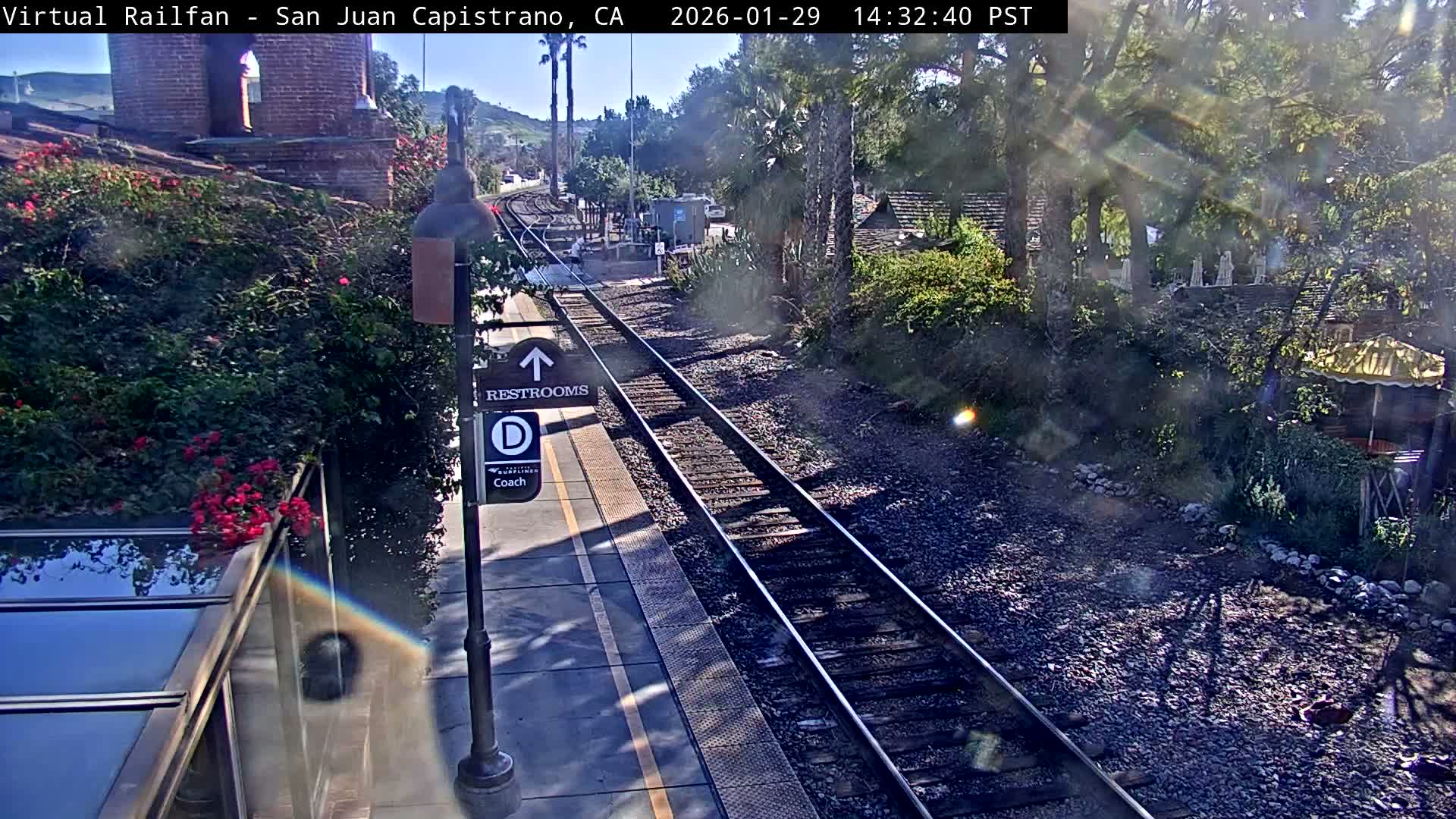 San Juan Capistrano Train Station Live Cam - San Juan Capistrano, Orange, California, USA