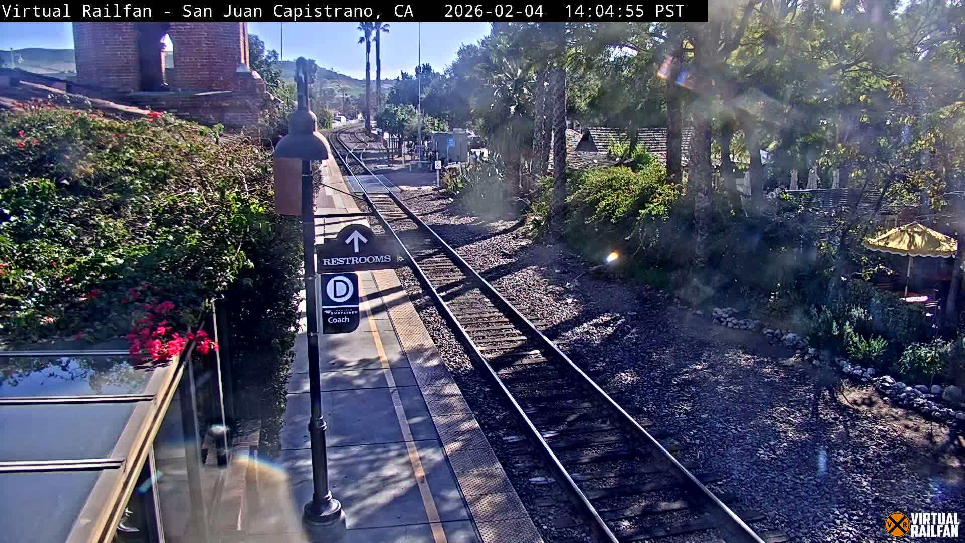 San Juan Capistrano Train Station Live Cam - San Juan Capistrano, Orange, California, USA