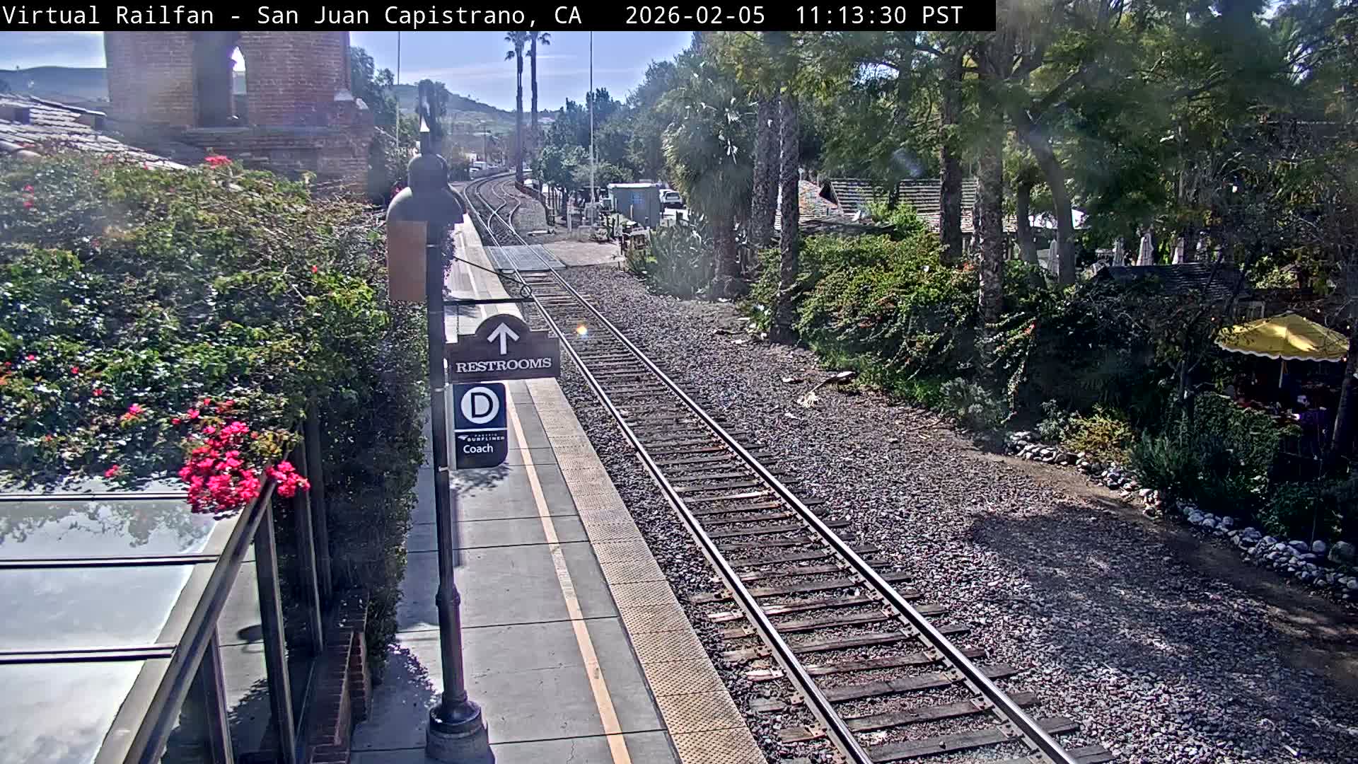San Juan Capistrano Train Station Live Cam - San Juan Capistrano, Orange, California, USA