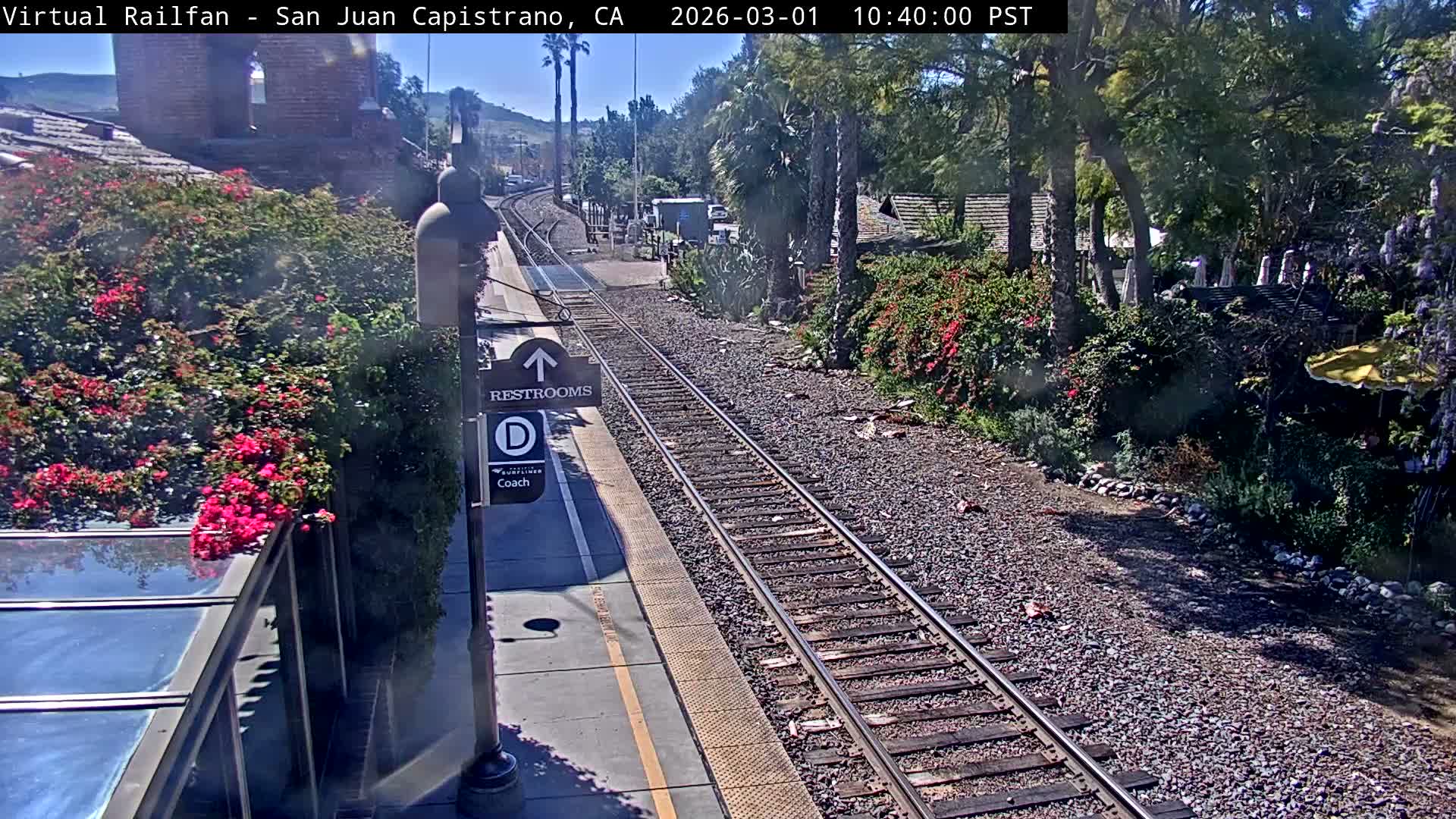 San Juan Capistrano Train Station Live Cam - San Juan Capistrano, Orange, California, USA