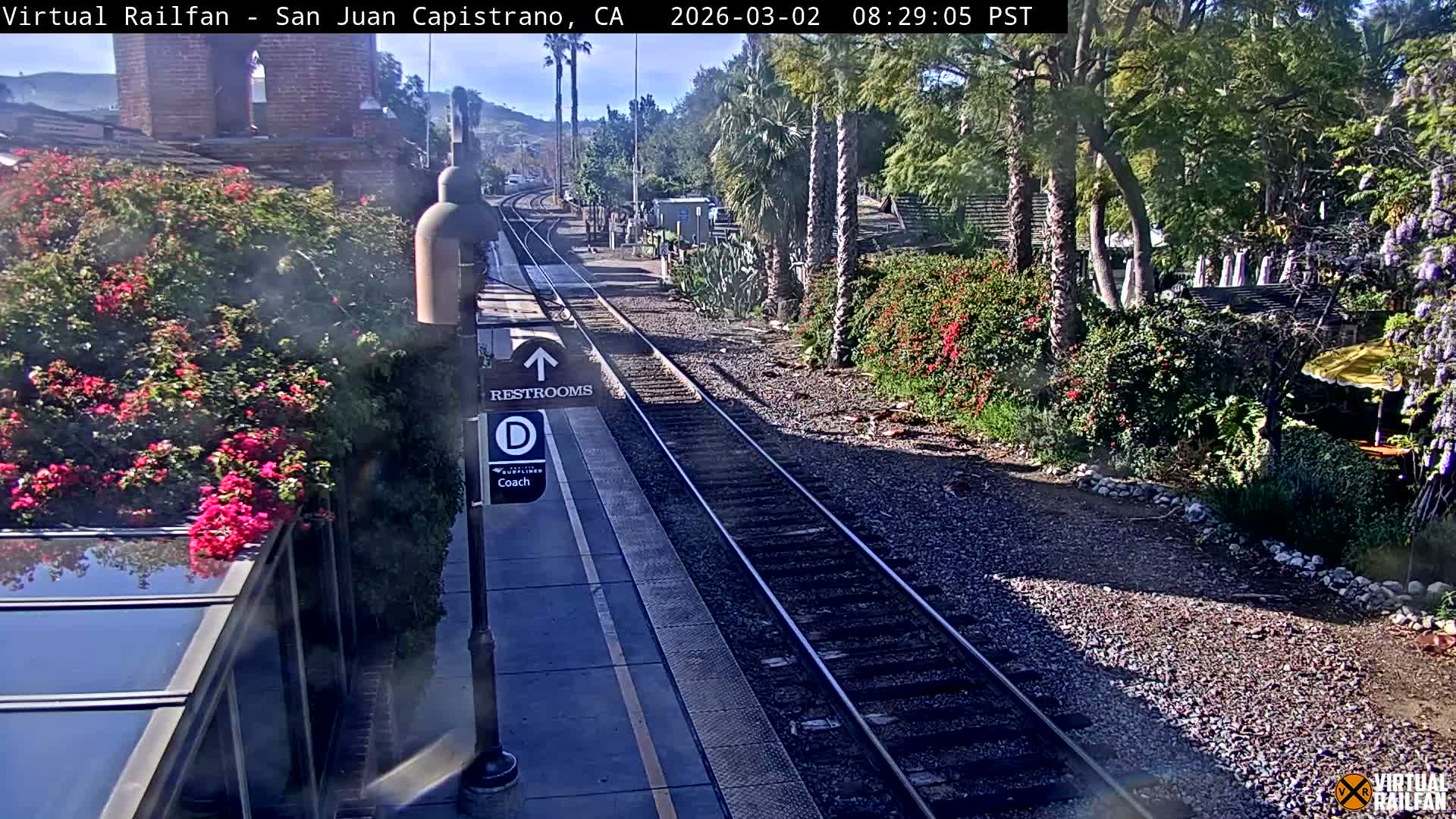 San Juan Capistrano Train Station Live Cam - San Juan Capistrano, Orange, California, USA