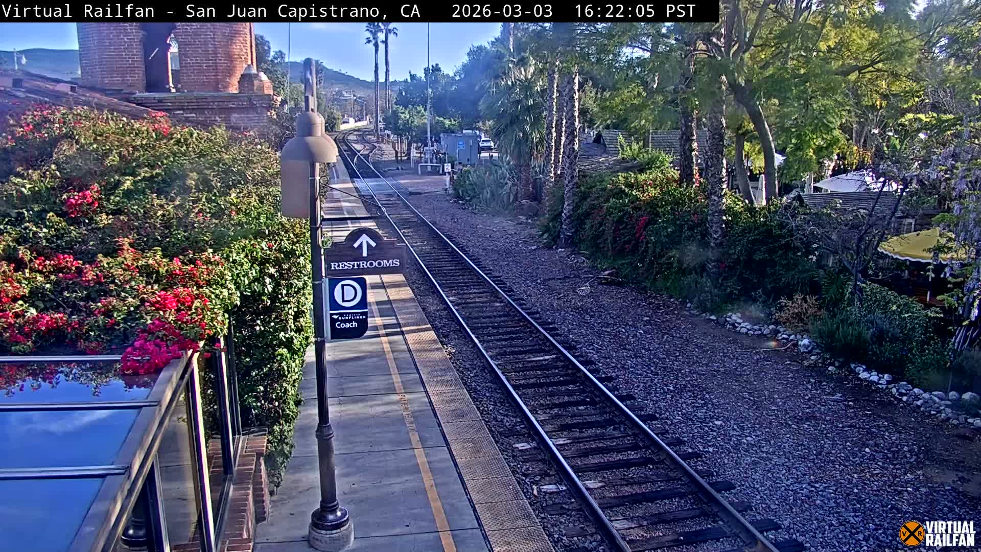 San Juan Capistrano Train Station Live Cam - San Juan Capistrano, Orange, California, USA