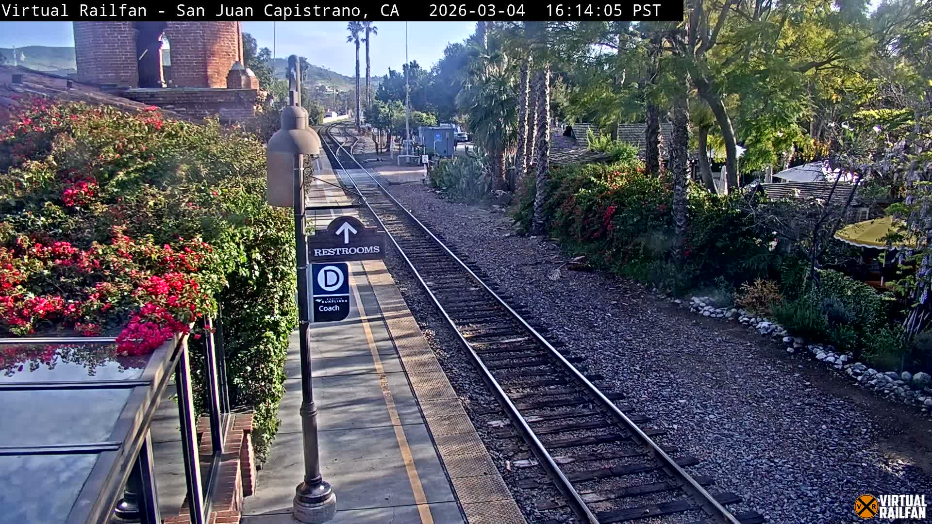 San Juan Capistrano Train Station Live Cam - San Juan Capistrano, Orange, California, USA