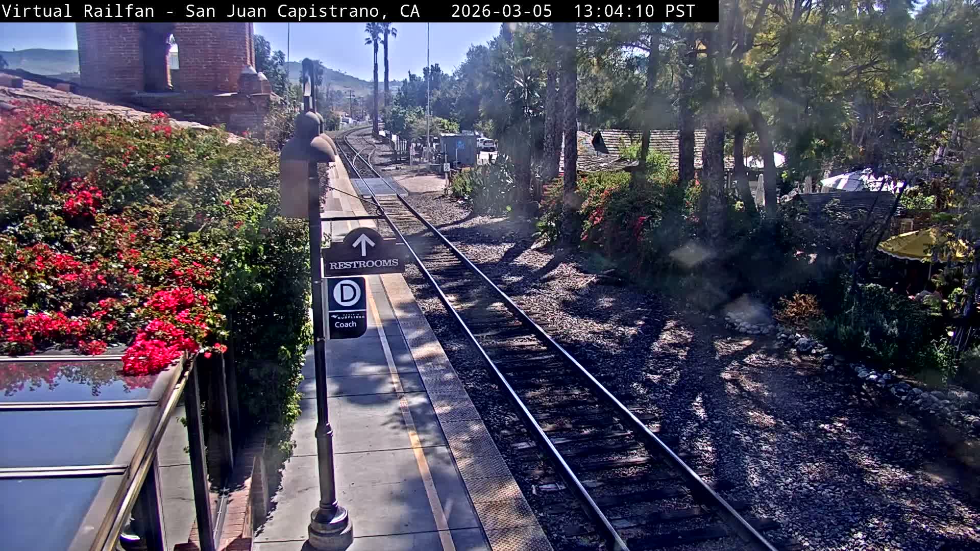 San Juan Capistrano Train Station Live Cam - San Juan Capistrano, Orange, California, USA