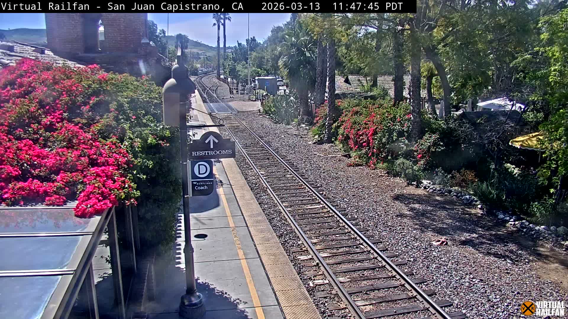 San Juan Capistrano Train Station Live Cam - San Juan Capistrano, Orange, California, USA