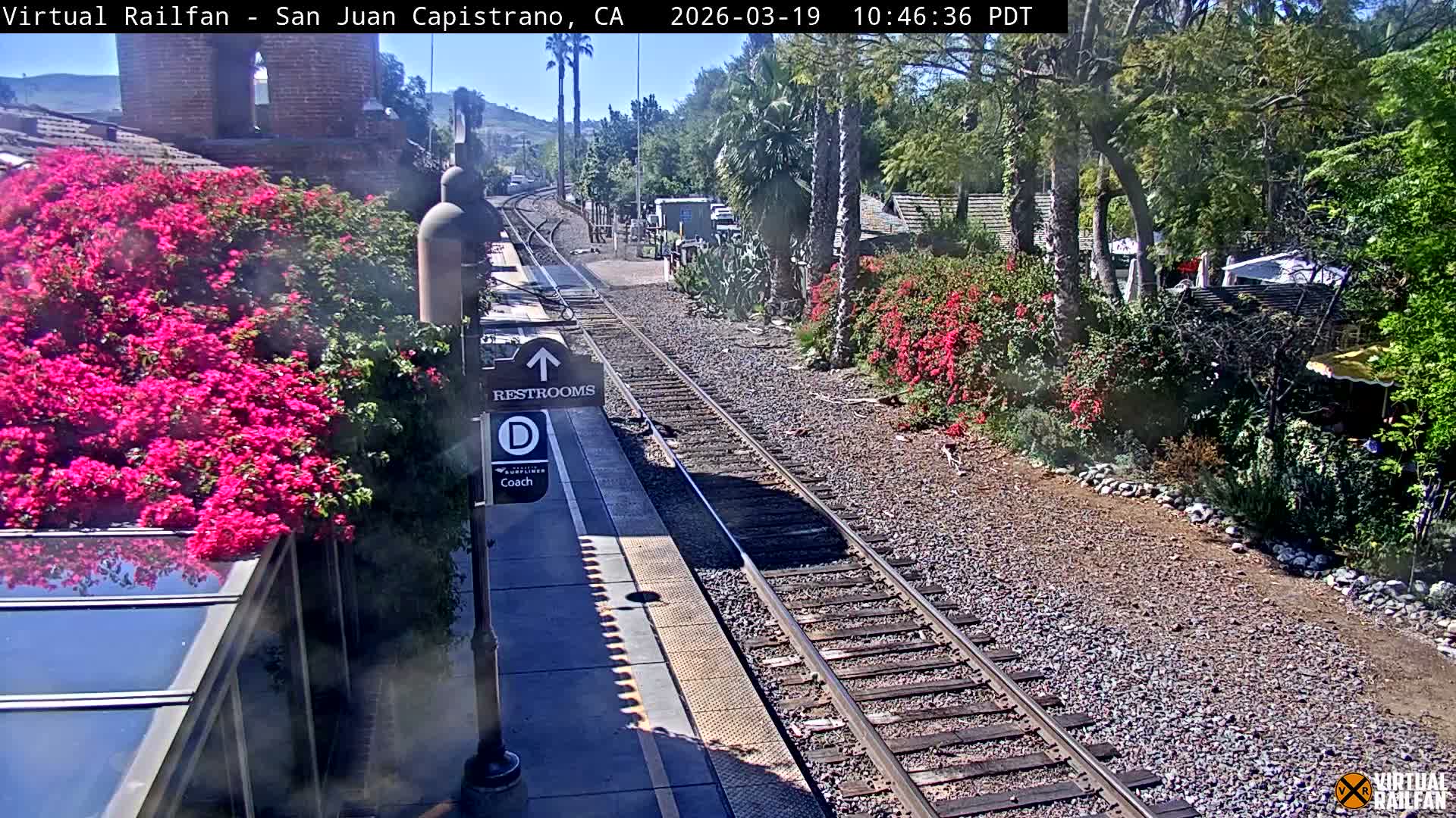 San Juan Capistrano Train Station Live Cam - San Juan Capistrano, Orange, California, USA