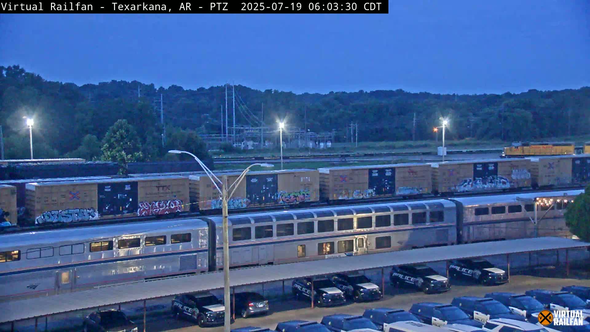 Texarkana Train Depot & Railroad Crossing Live Cam - Texarkana,Miller, Arkansas, USA 
