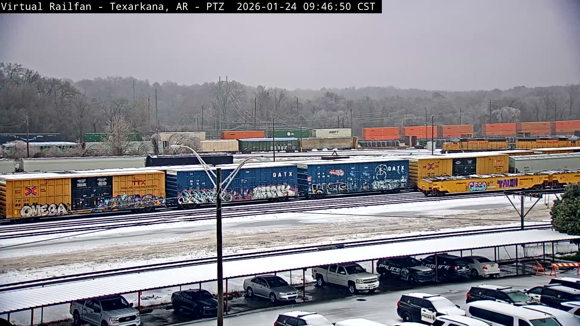 Texarkana Train Depot & Railroad Crossing Live Cam - Texarkana,Miller, Arkansas, USA 