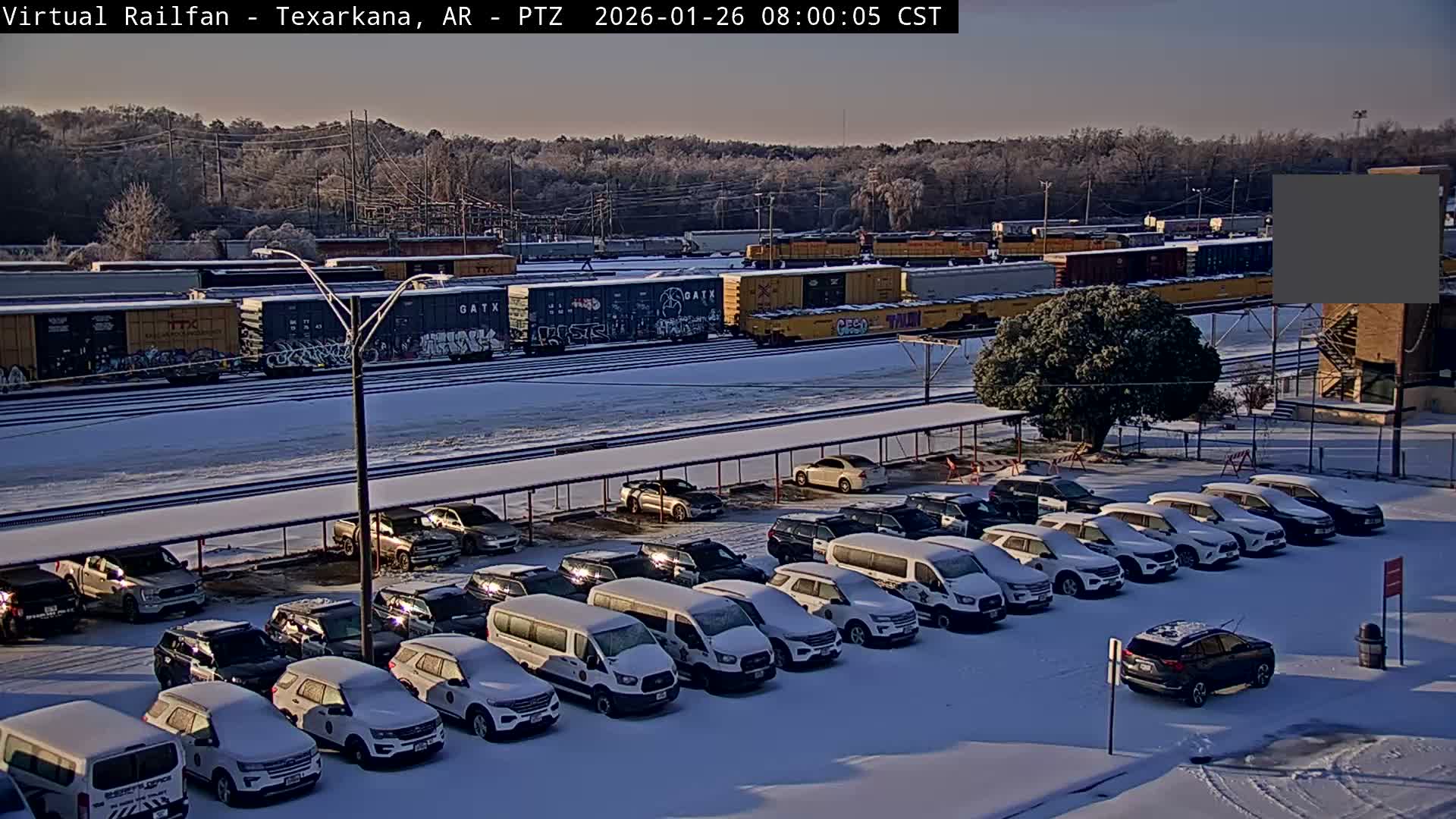 Texarkana Train Depot & Railroad Crossing Live Cam - Texarkana,Miller, Arkansas, USA 