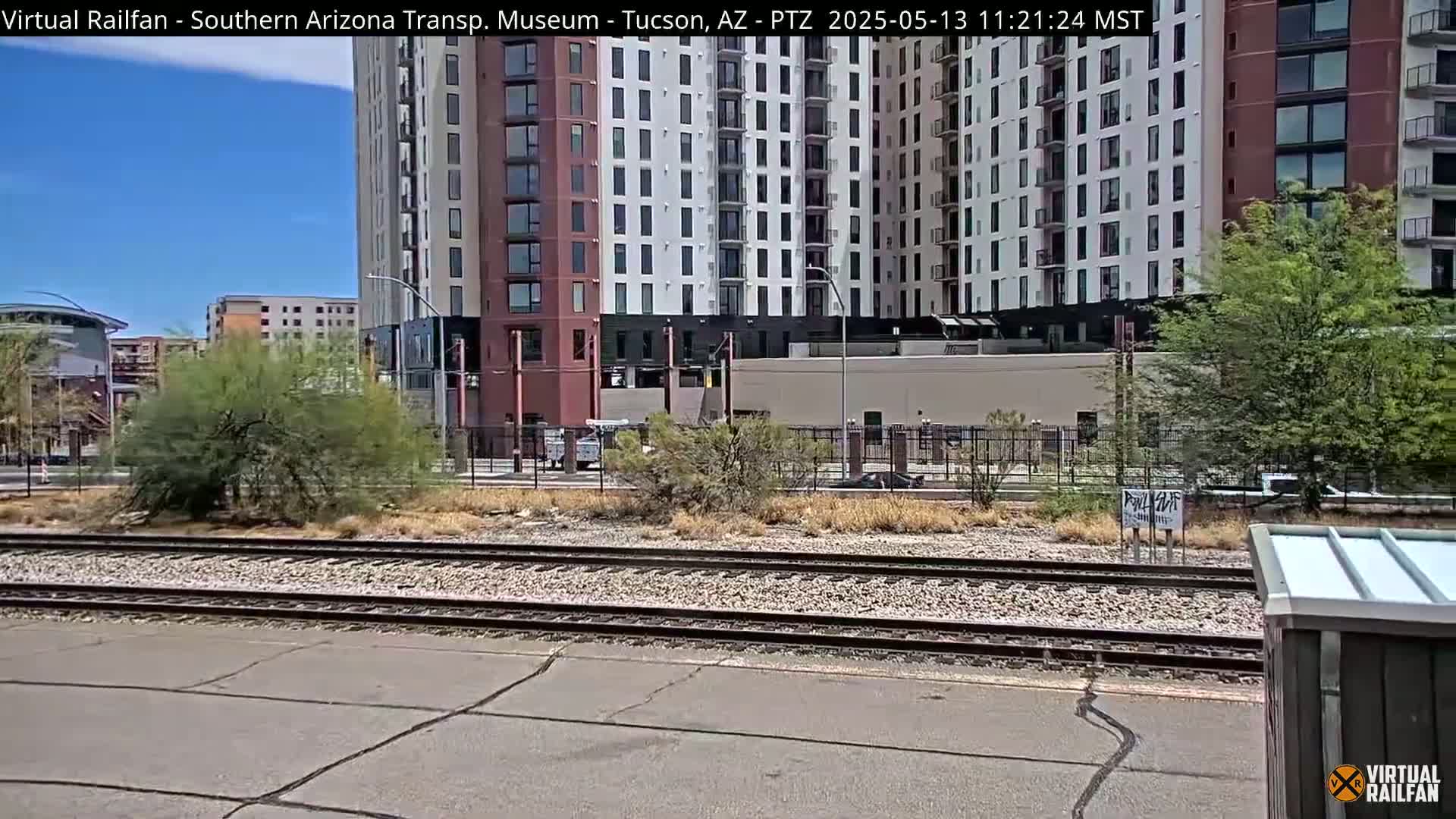 Tucson City & Tucson Transportation Museum & Amtrak  Station Railroad Crossing Live Cam - Tucson, Pima,  Arizona, USA