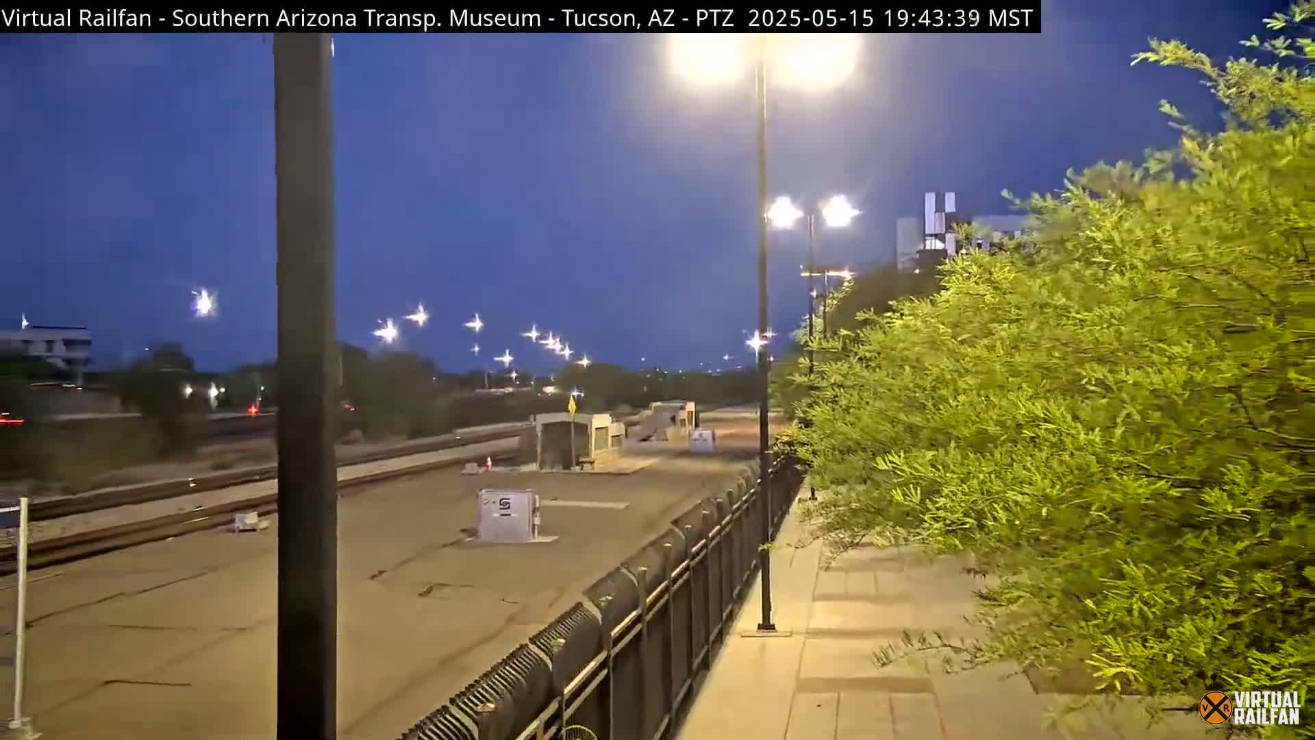 Tucson City & Tucson Transportation Museum & Amtrak  Station Railroad Crossing Live Cam - Tucson, Pima,  Arizona, USA