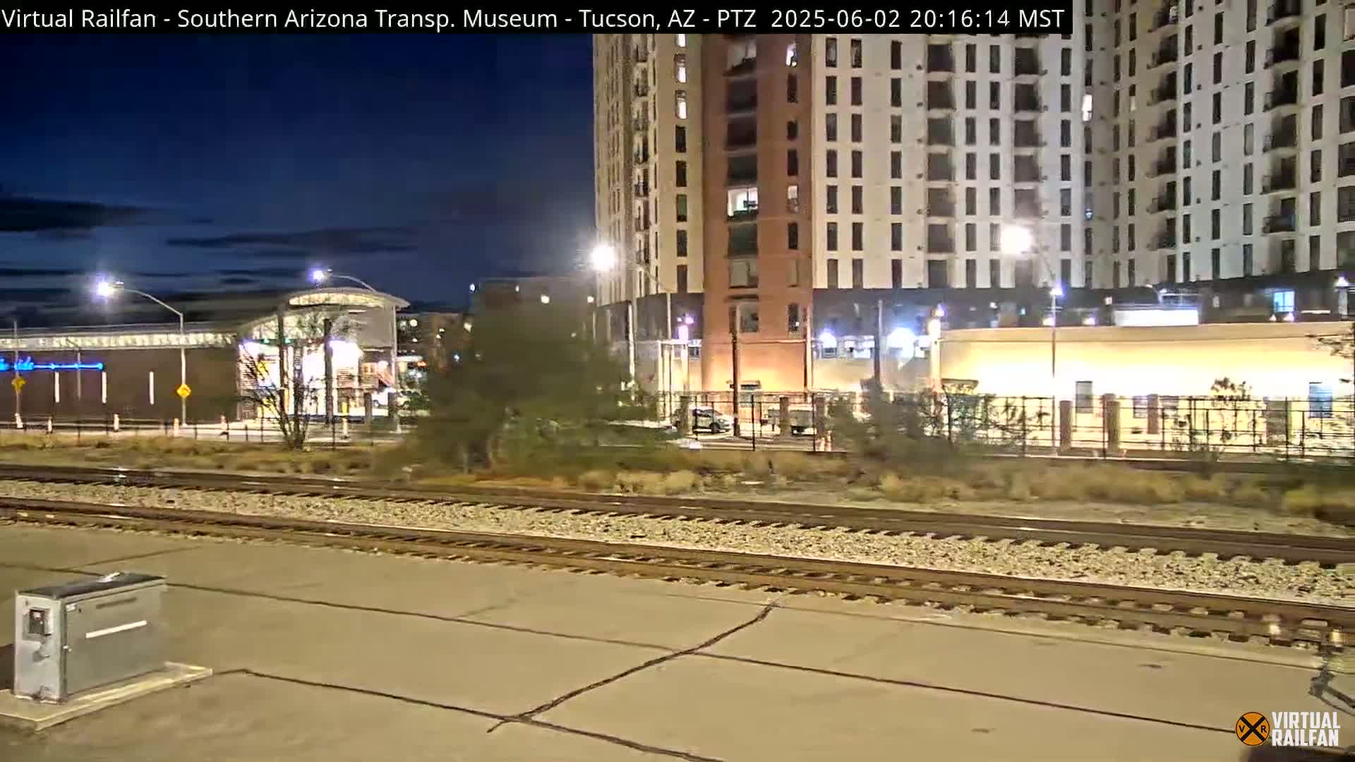 Tucson City & Tucson Transportation Museum & Amtrak  Station Railroad Crossing Live Cam - Tucson, Pima,  Arizona, USA