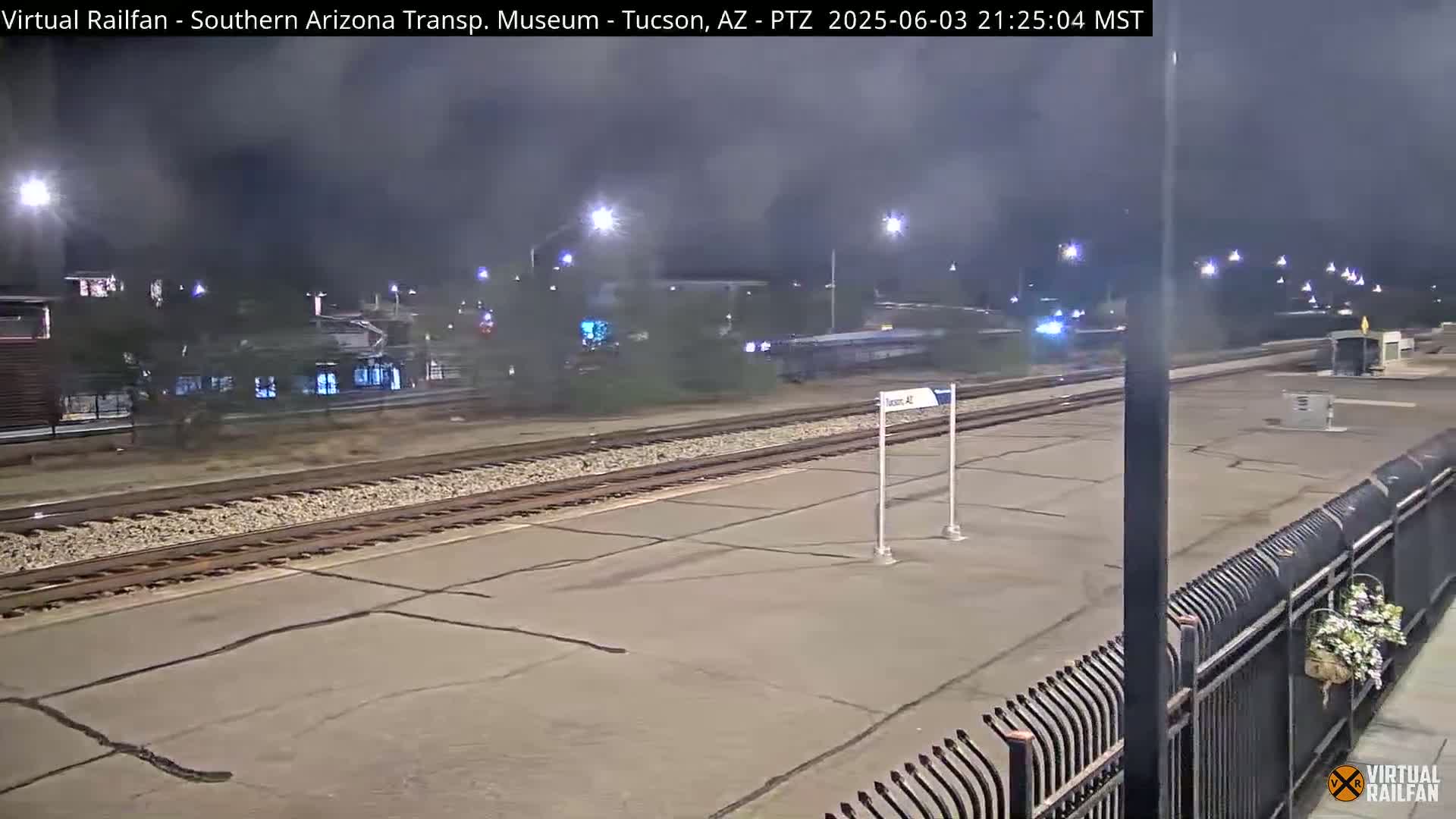 Tucson City & Tucson Transportation Museum & Amtrak  Station Railroad Crossing Live Cam - Tucson, Pima,  Arizona, USA