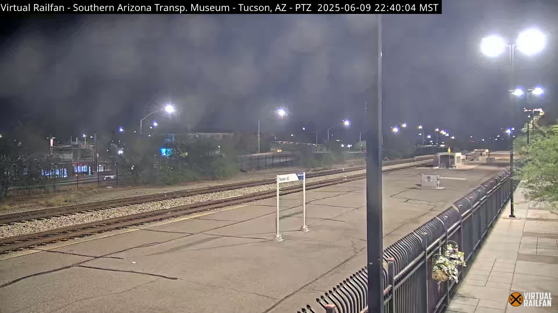 Tucson City & Tucson Transportation Museum & Amtrak  Station Railroad Crossing Live Cam - Tucson, Pima,  Arizona, USA