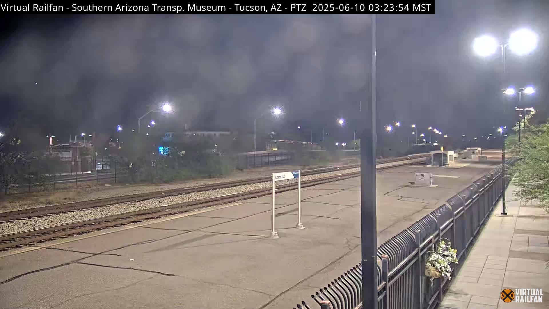 Tucson City & Tucson Transportation Museum & Amtrak  Station Railroad Crossing Live Cam - Tucson, Pima,  Arizona, USA