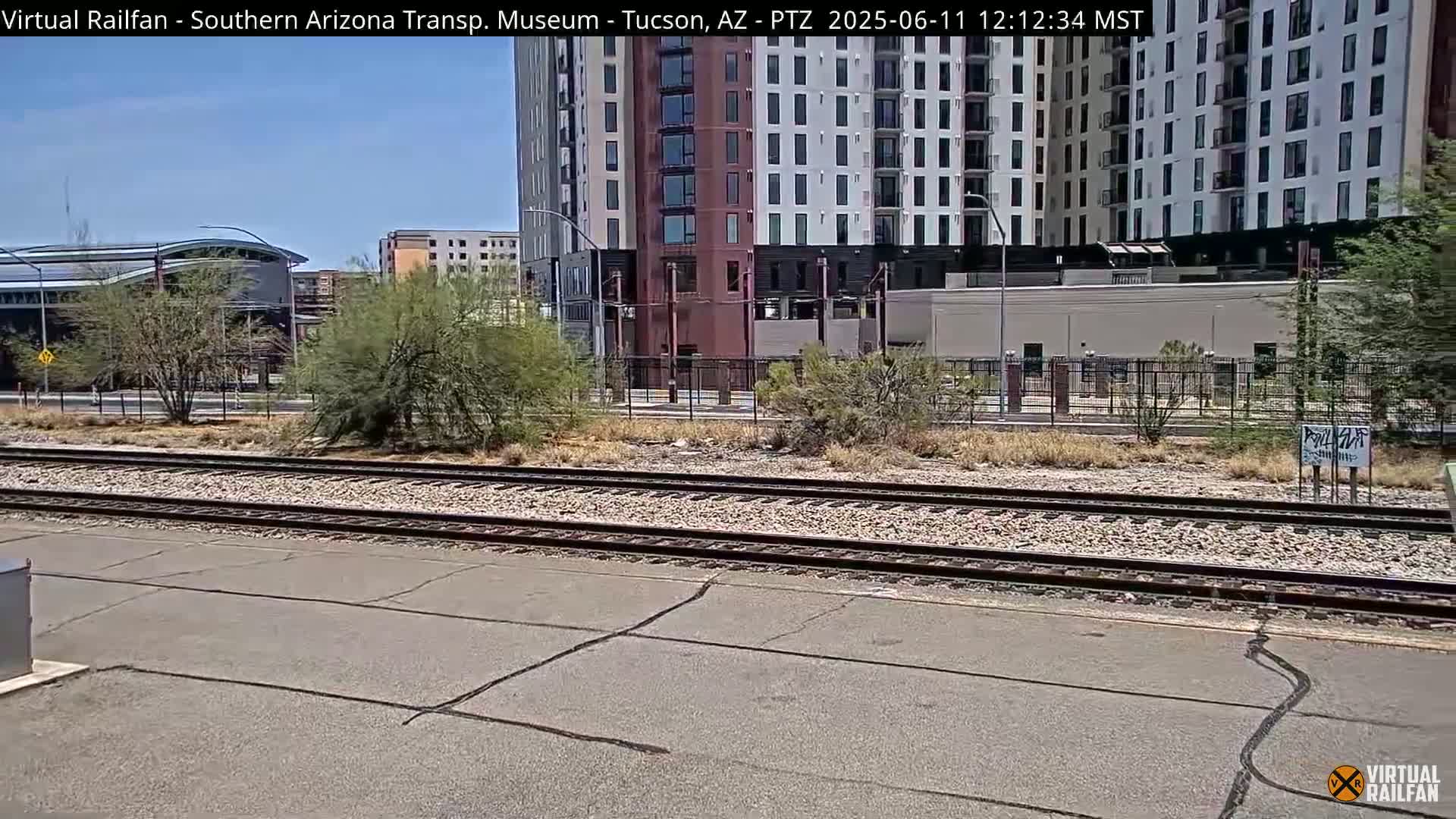 Tucson City & Tucson Transportation Museum & Amtrak  Station Railroad Crossing Live Cam - Tucson, Pima,  Arizona, USA