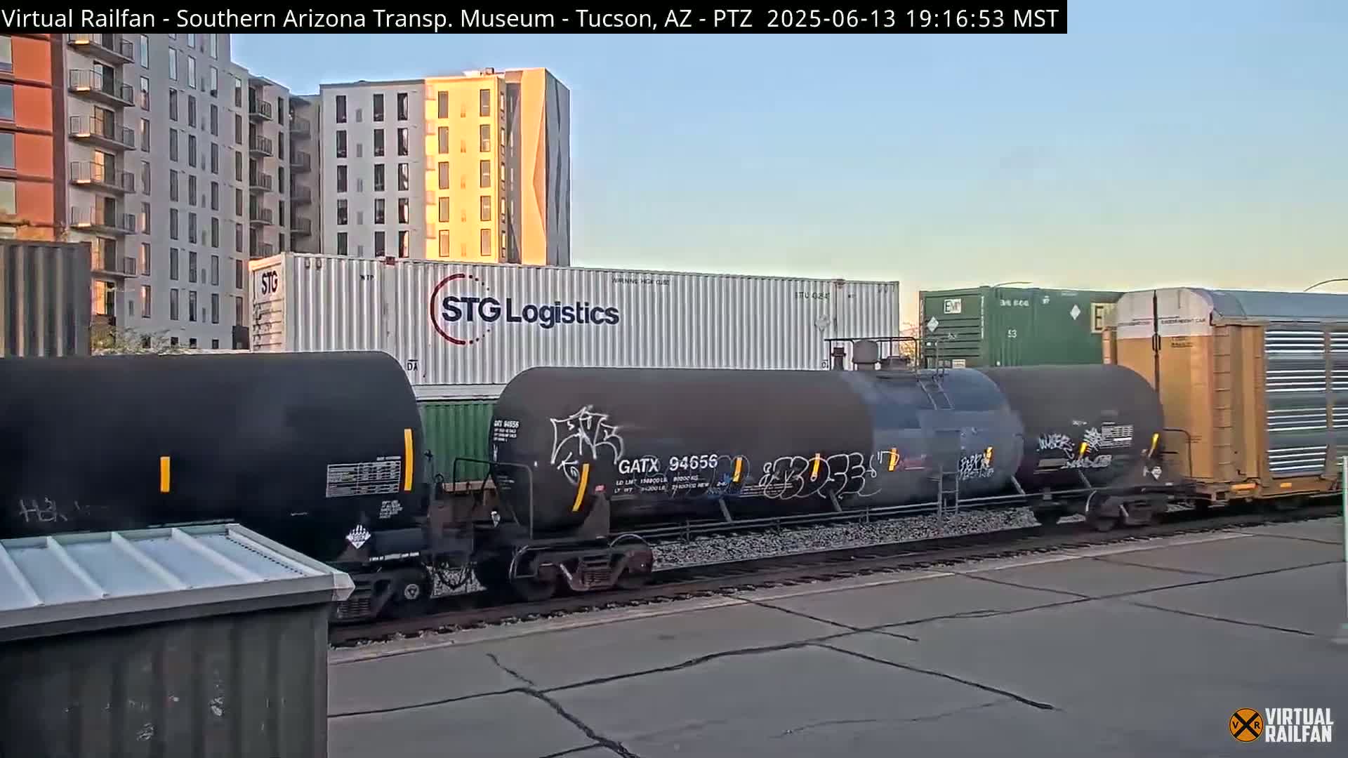 Tucson City & Tucson Transportation Museum & Amtrak  Station Railroad Crossing Live Cam - Tucson, Pima,  Arizona, USA