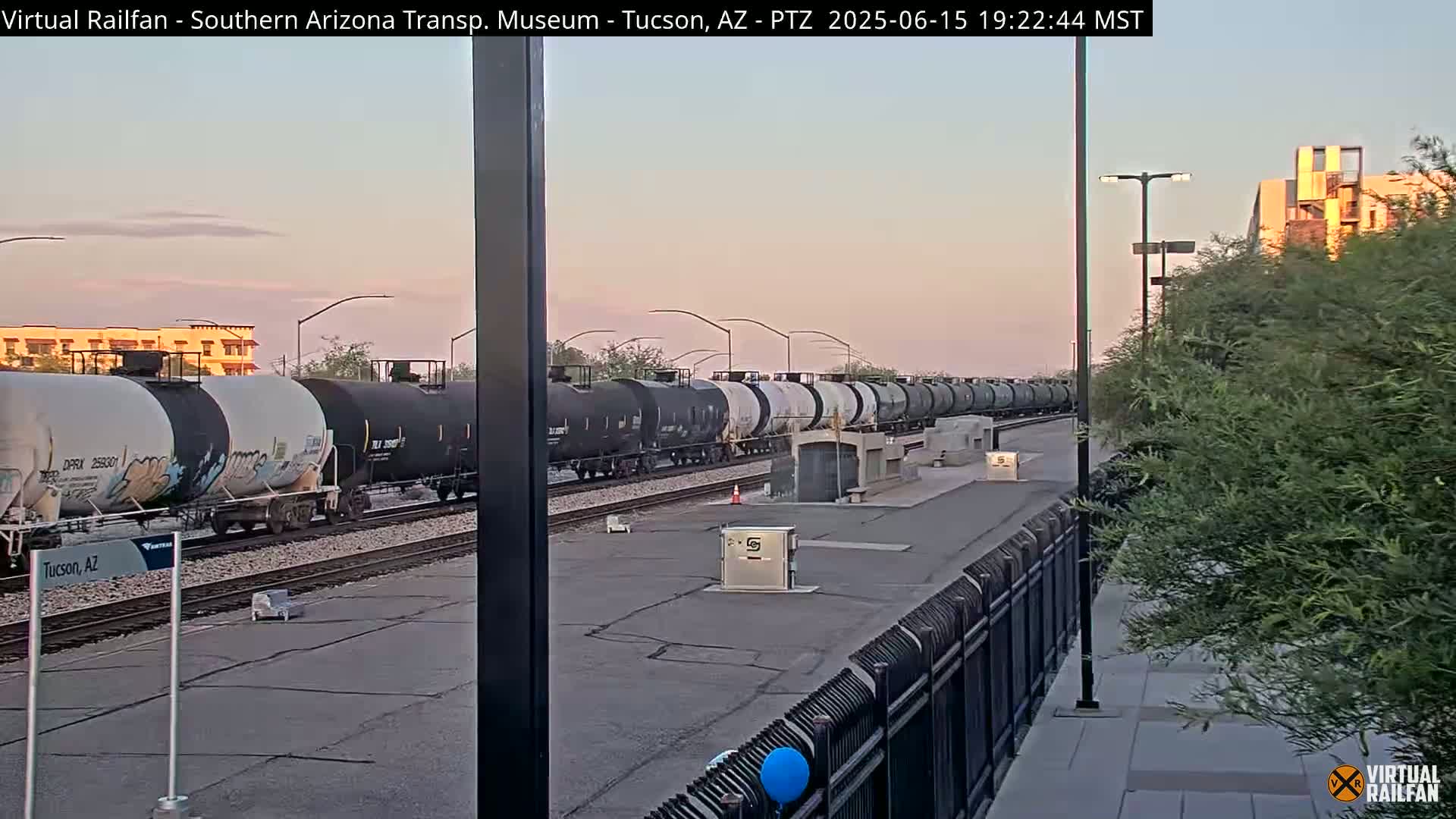 Tucson City & Tucson Transportation Museum & Amtrak  Station Railroad Crossing Live Cam - Tucson, Pima,  Arizona, USA