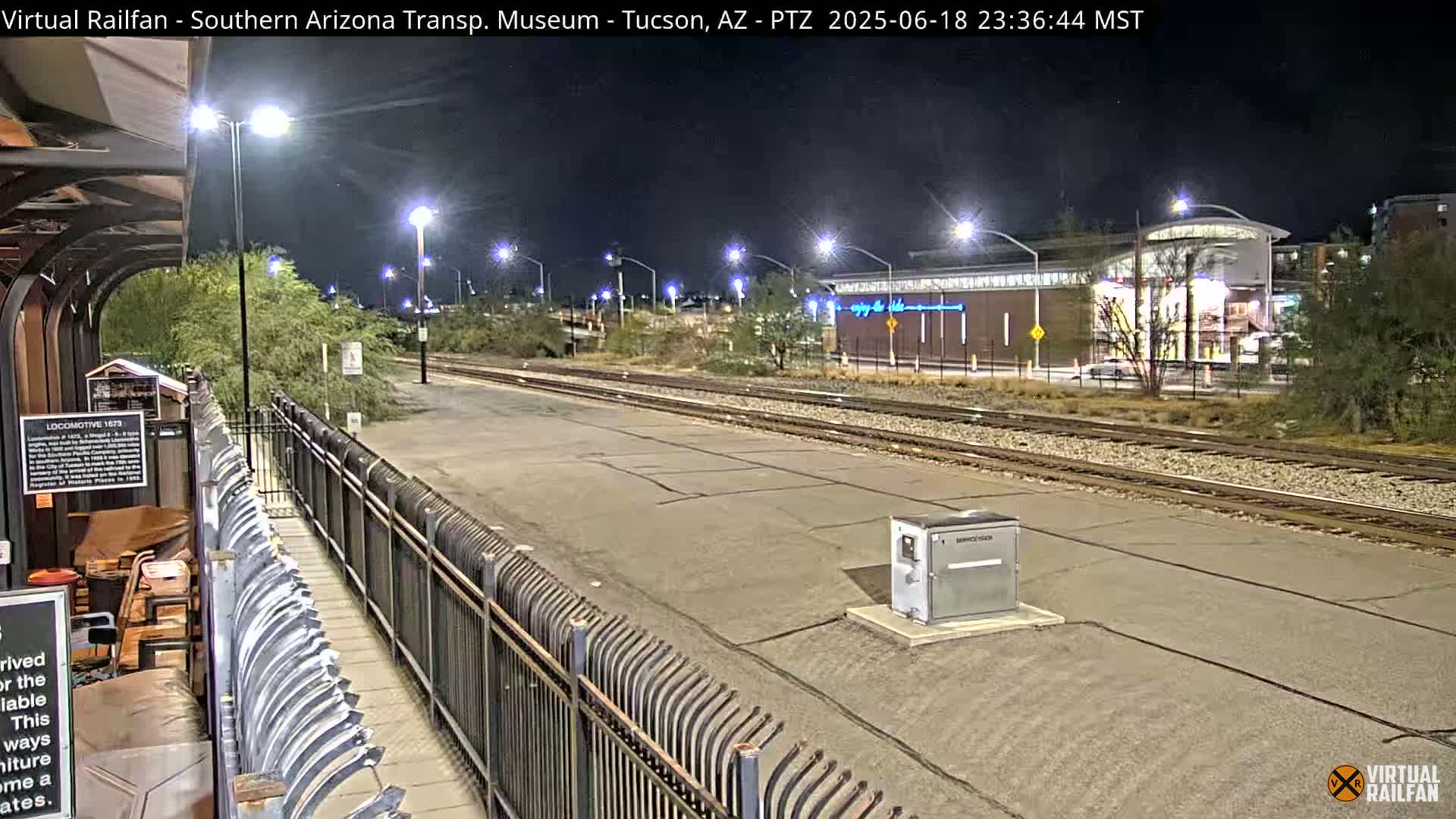 Tucson City & Tucson Transportation Museum & Amtrak  Station Railroad Crossing Live Cam - Tucson, Pima,  Arizona, USA