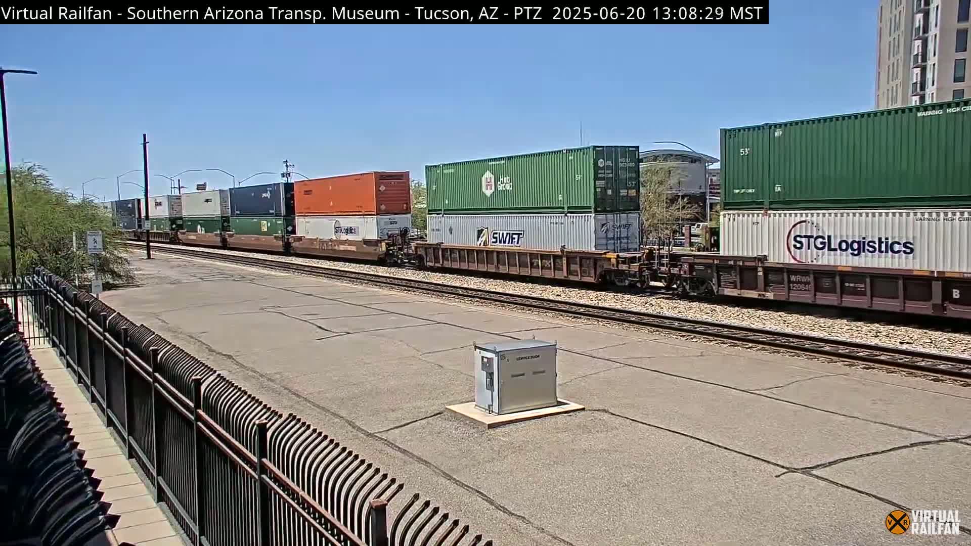 Tucson City & Tucson Transportation Museum & Amtrak  Station Railroad Crossing Live Cam - Tucson, Pima,  Arizona, USA
