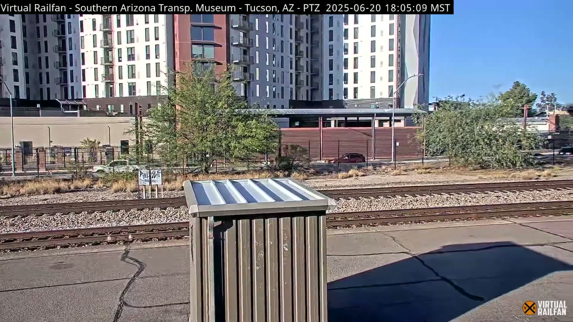 Tucson City & Tucson Transportation Museum & Amtrak  Station Railroad Crossing Live Cam - Tucson, Pima,  Arizona, USA