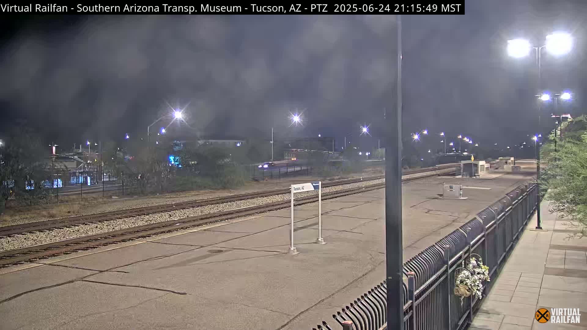 Tucson City & Tucson Transportation Museum & Amtrak  Station Railroad Crossing Live Cam - Tucson, Pima,  Arizona, USA