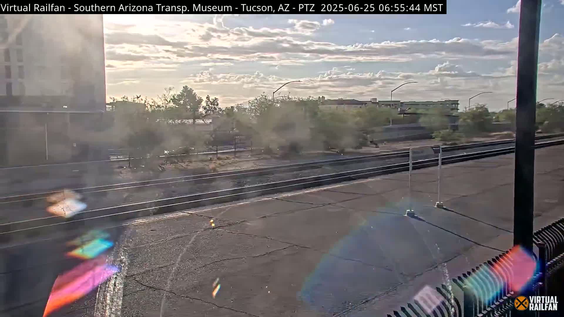 Tucson City & Tucson Transportation Museum & Amtrak  Station Railroad Crossing Live Cam - Tucson, Pima,  Arizona, USA