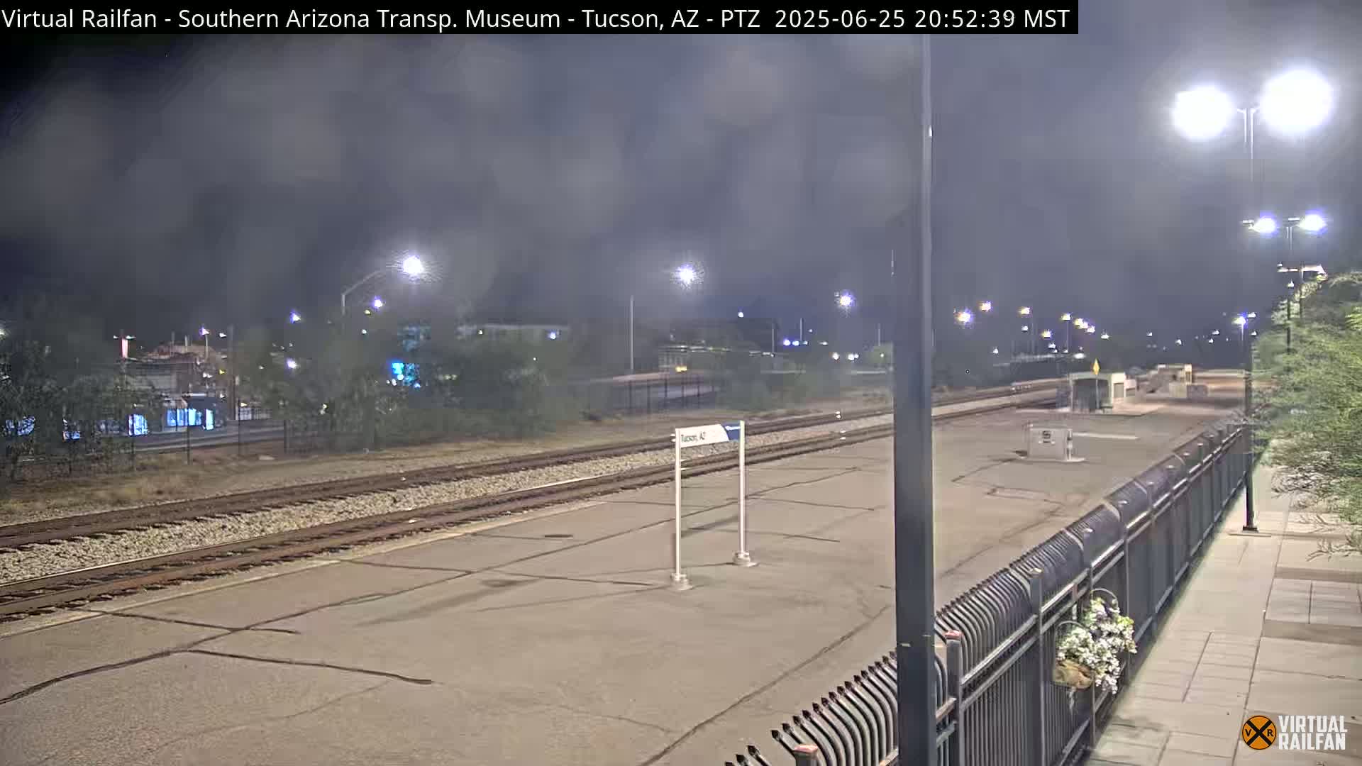 Tucson City & Tucson Transportation Museum & Amtrak  Station Railroad Crossing Live Cam - Tucson, Pima,  Arizona, USA