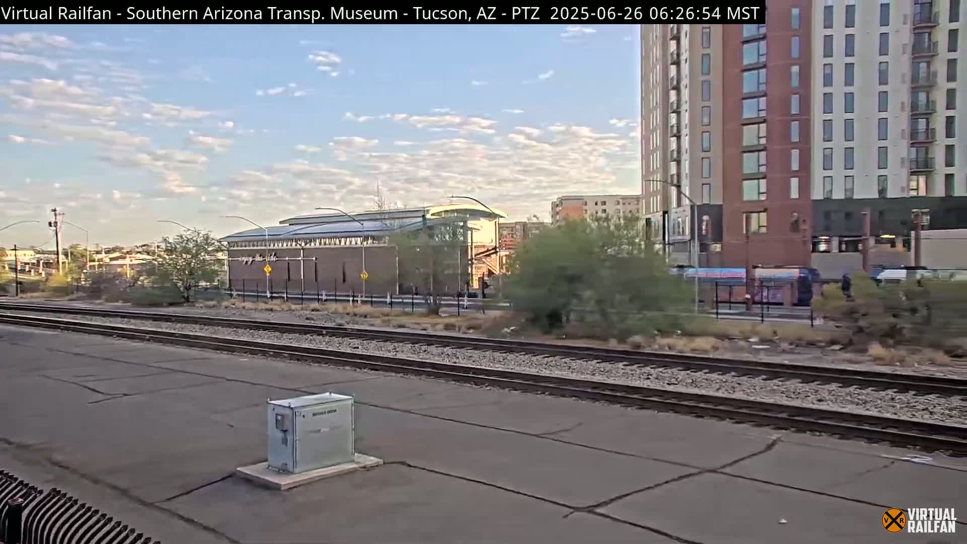 Tucson City & Tucson Transportation Museum & Amtrak  Station Railroad Crossing Live Cam - Tucson, Pima,  Arizona, USA