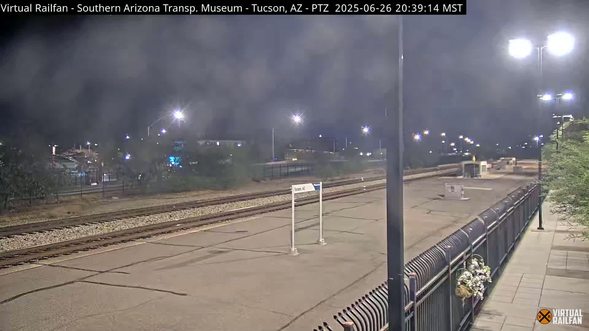 Tucson City & Tucson Transportation Museum & Amtrak  Station Railroad Crossing Live Cam - Tucson, Pima,  Arizona, USA