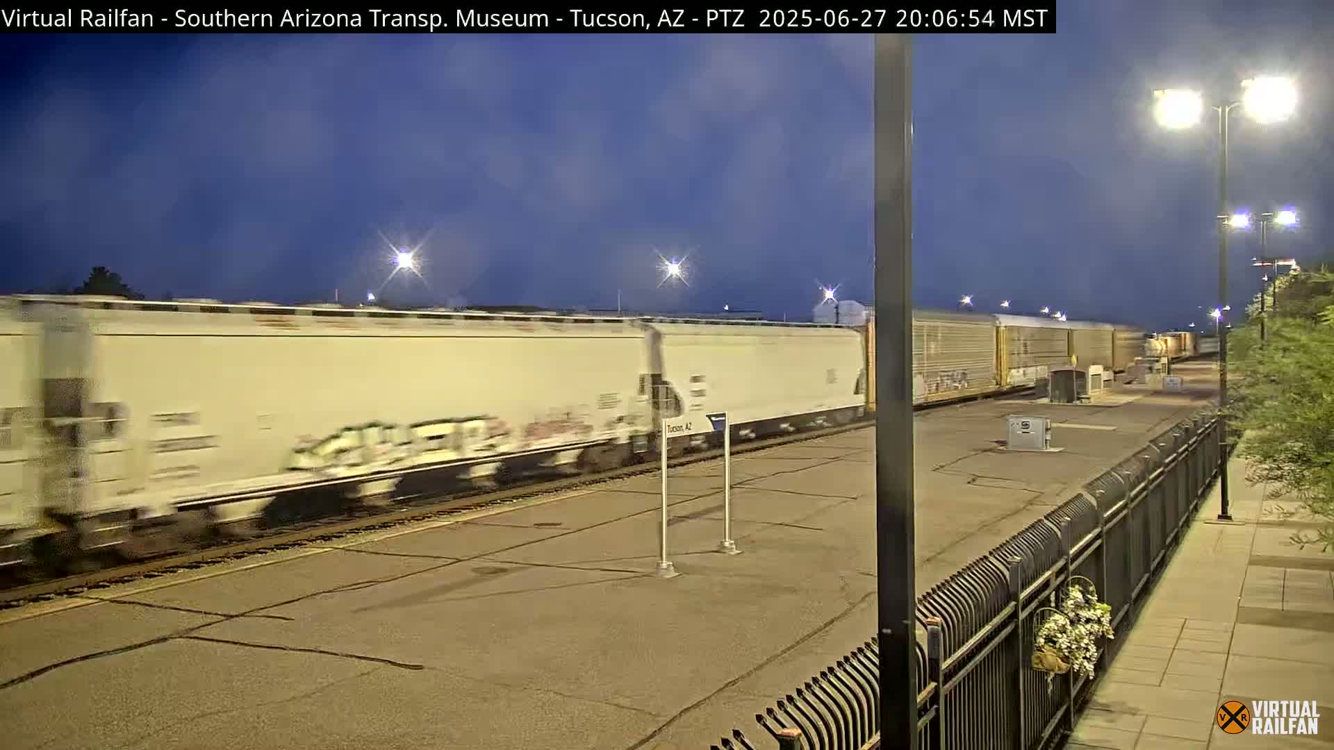 Tucson City & Tucson Transportation Museum & Amtrak  Station Railroad Crossing Live Cam - Tucson, Pima,  Arizona, USA