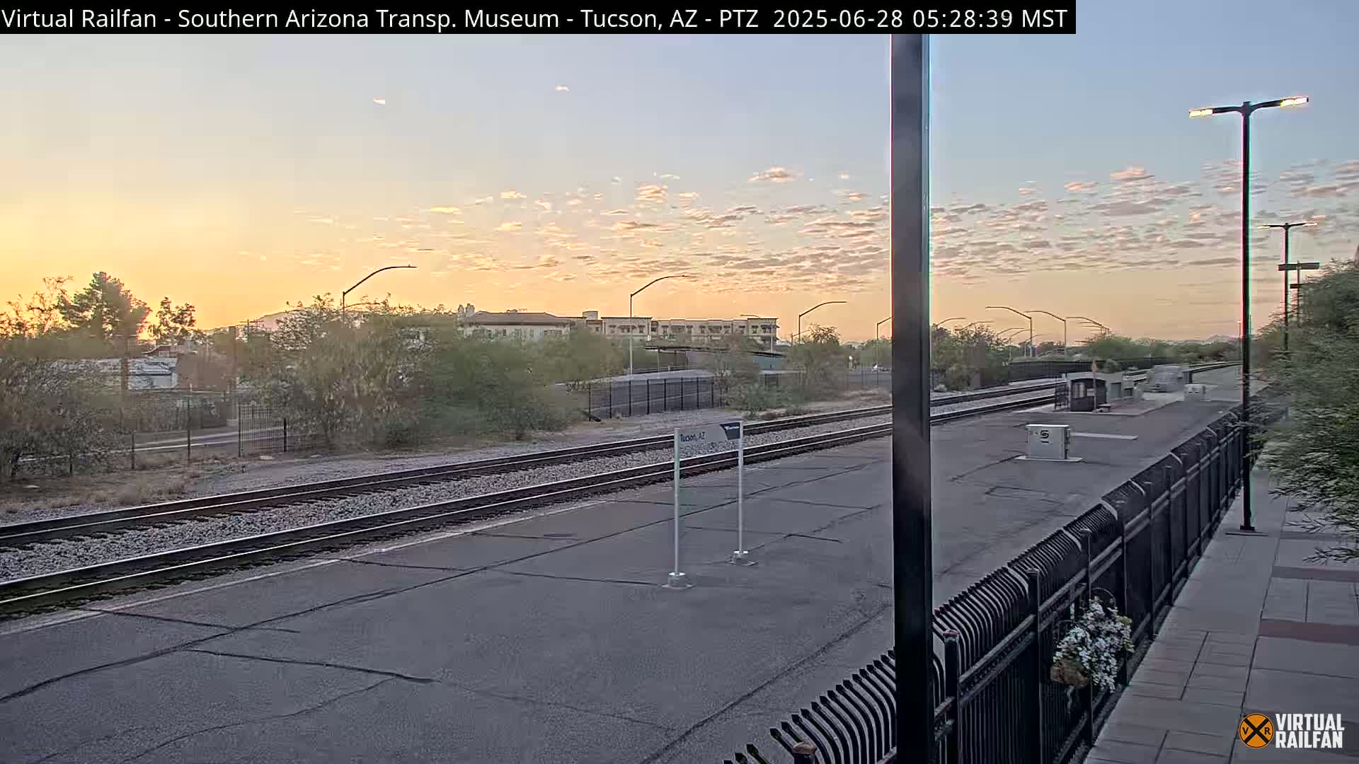 Tucson City & Tucson Transportation Museum & Amtrak  Station Railroad Crossing Live Cam - Tucson, Pima,  Arizona, USA