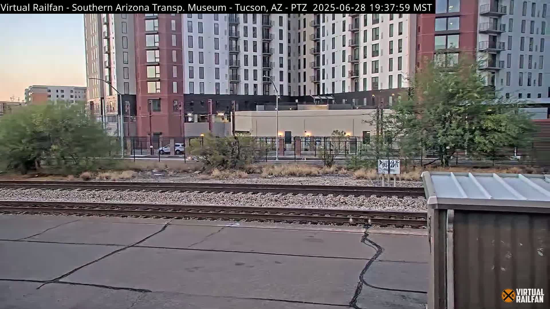 Tucson City & Tucson Transportation Museum & Amtrak  Station Railroad Crossing Live Cam - Tucson, Pima,  Arizona, USA
